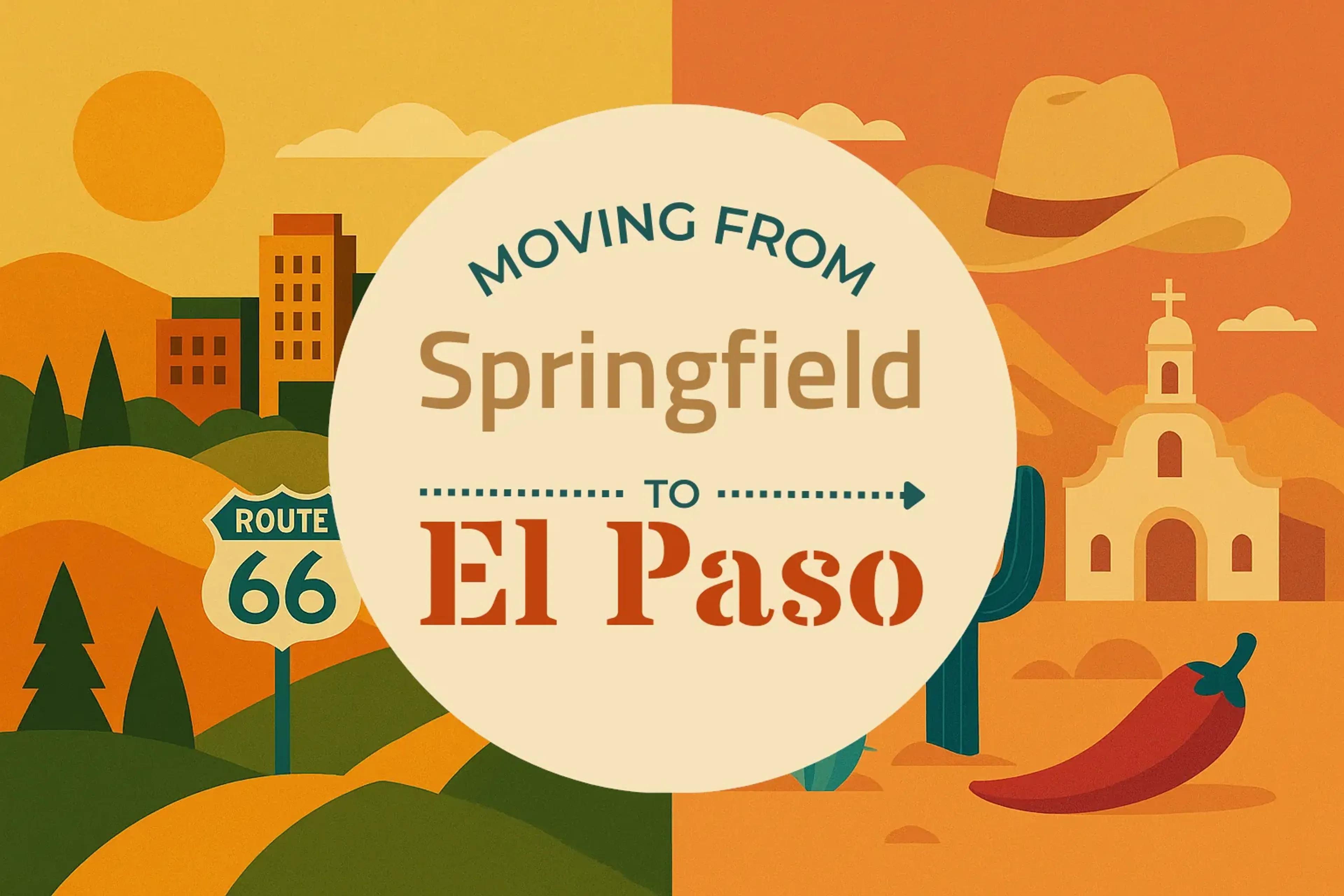 Side-by-side comparison of Springfield to El Paso moving companies