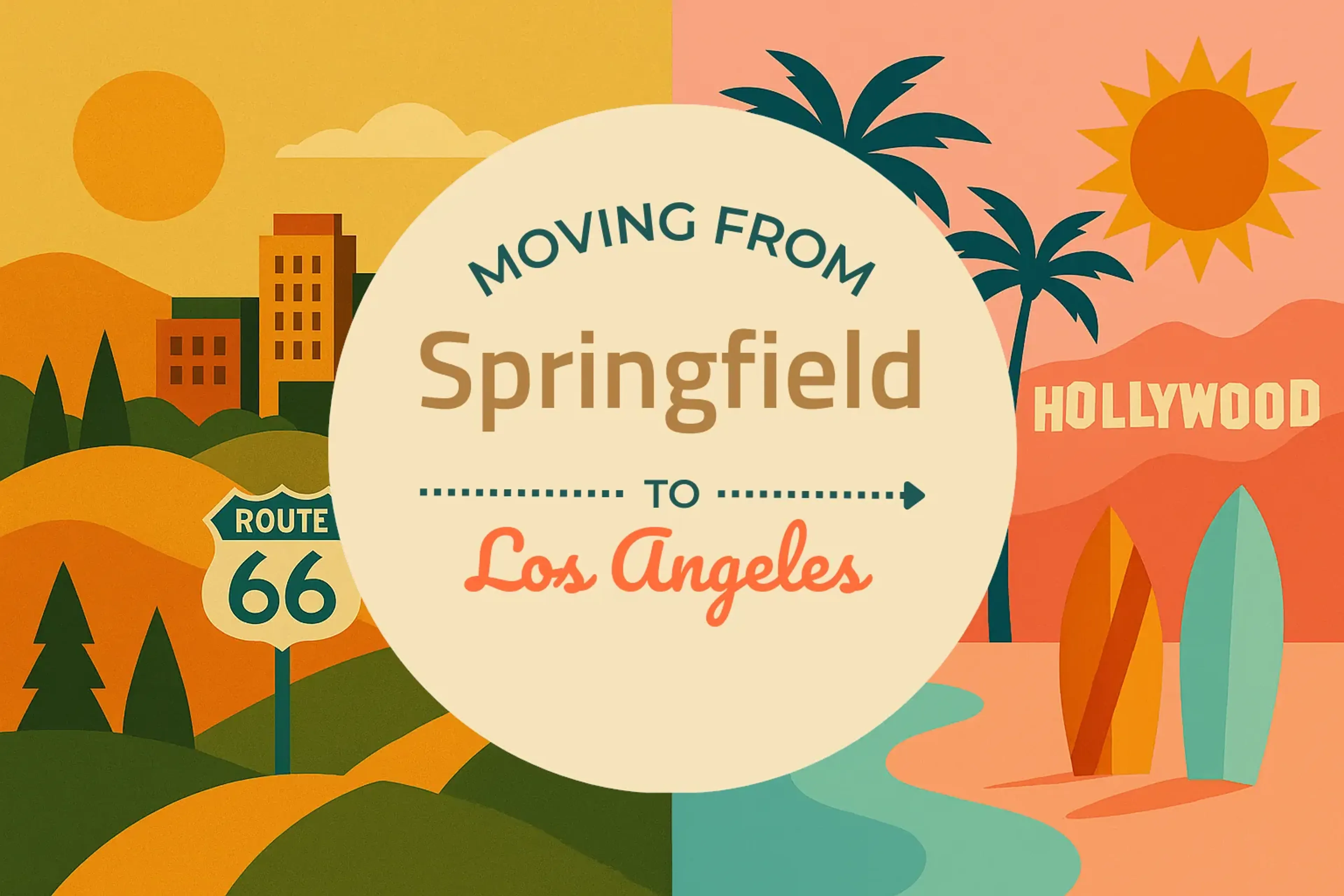 Side-by-side comparison of Springfield to Los Angeles moving companies