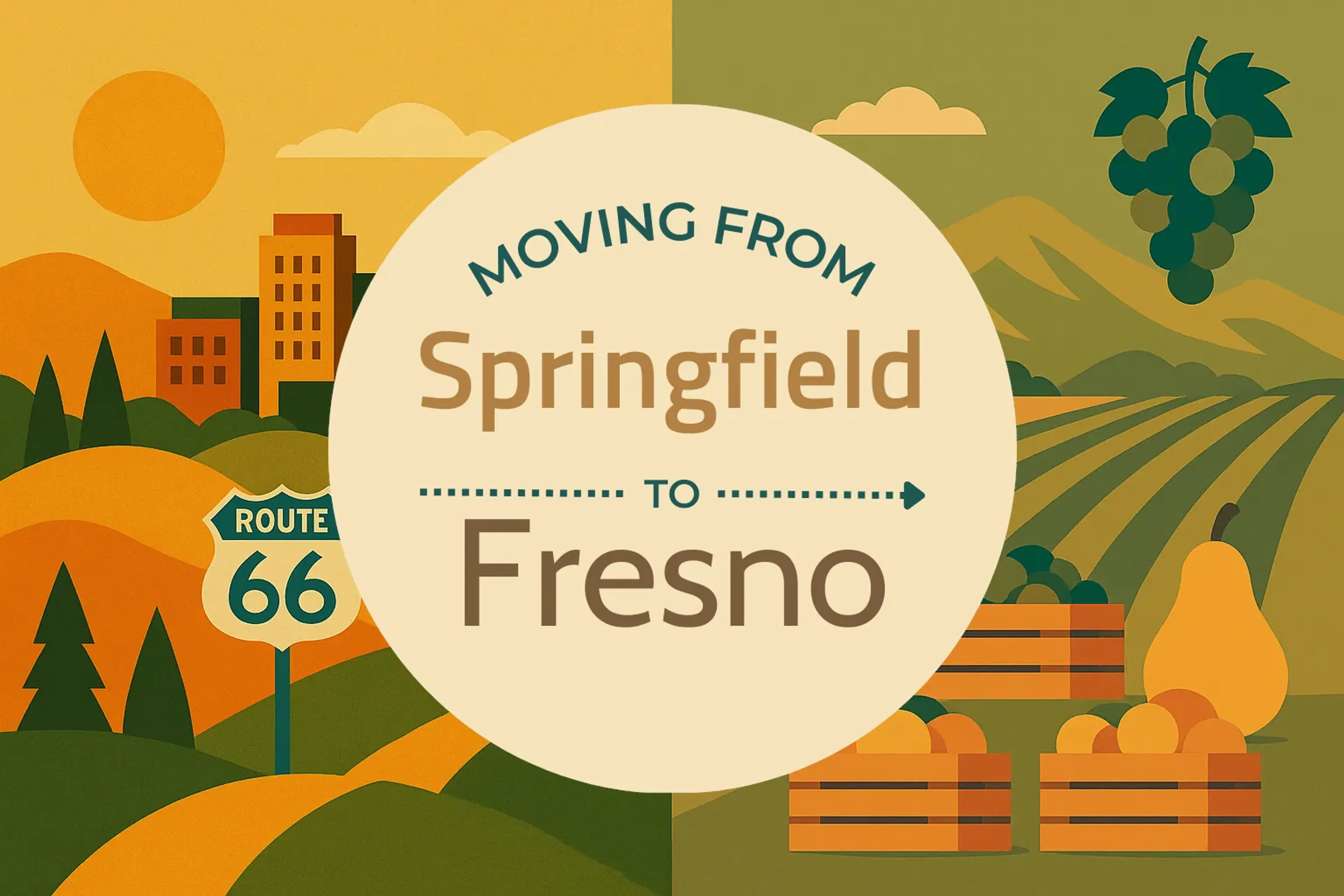 Side-by-side comparison of Springfield to Fresno moving companies