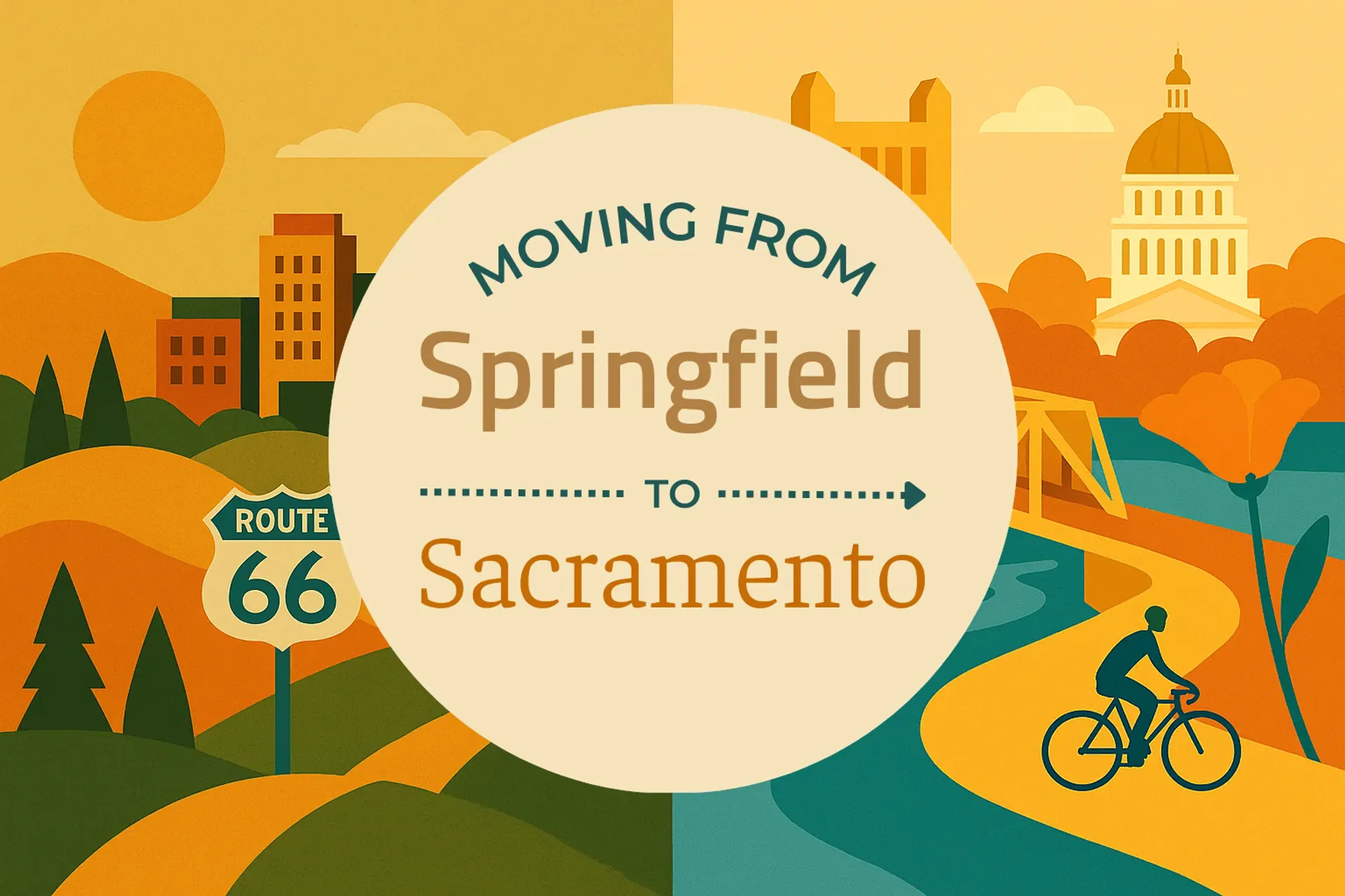 Side-by-side comparison of Springfield to Sacramento moving companies