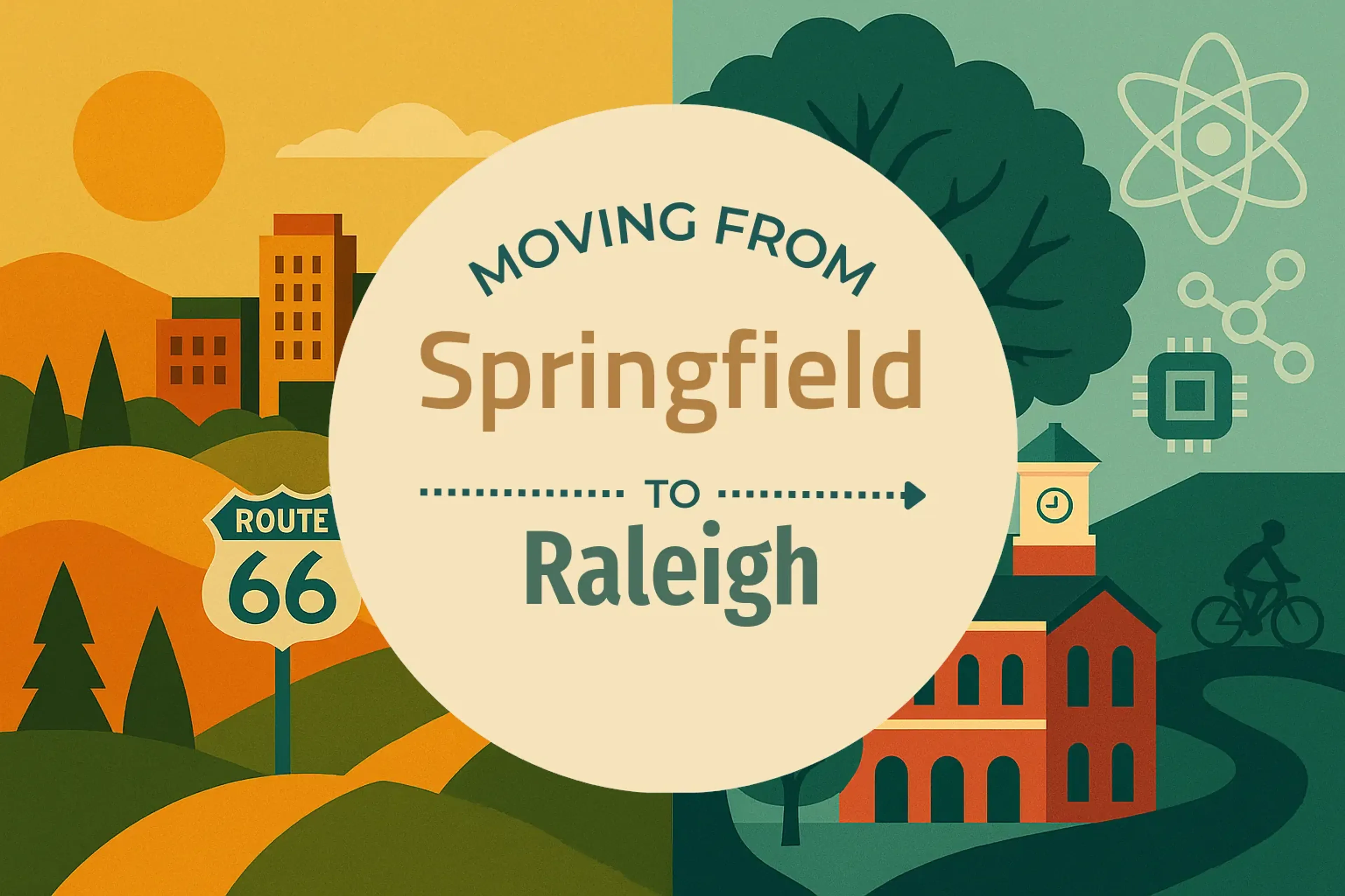 Side-by-side comparison of Springfield to Raleigh moving companies
