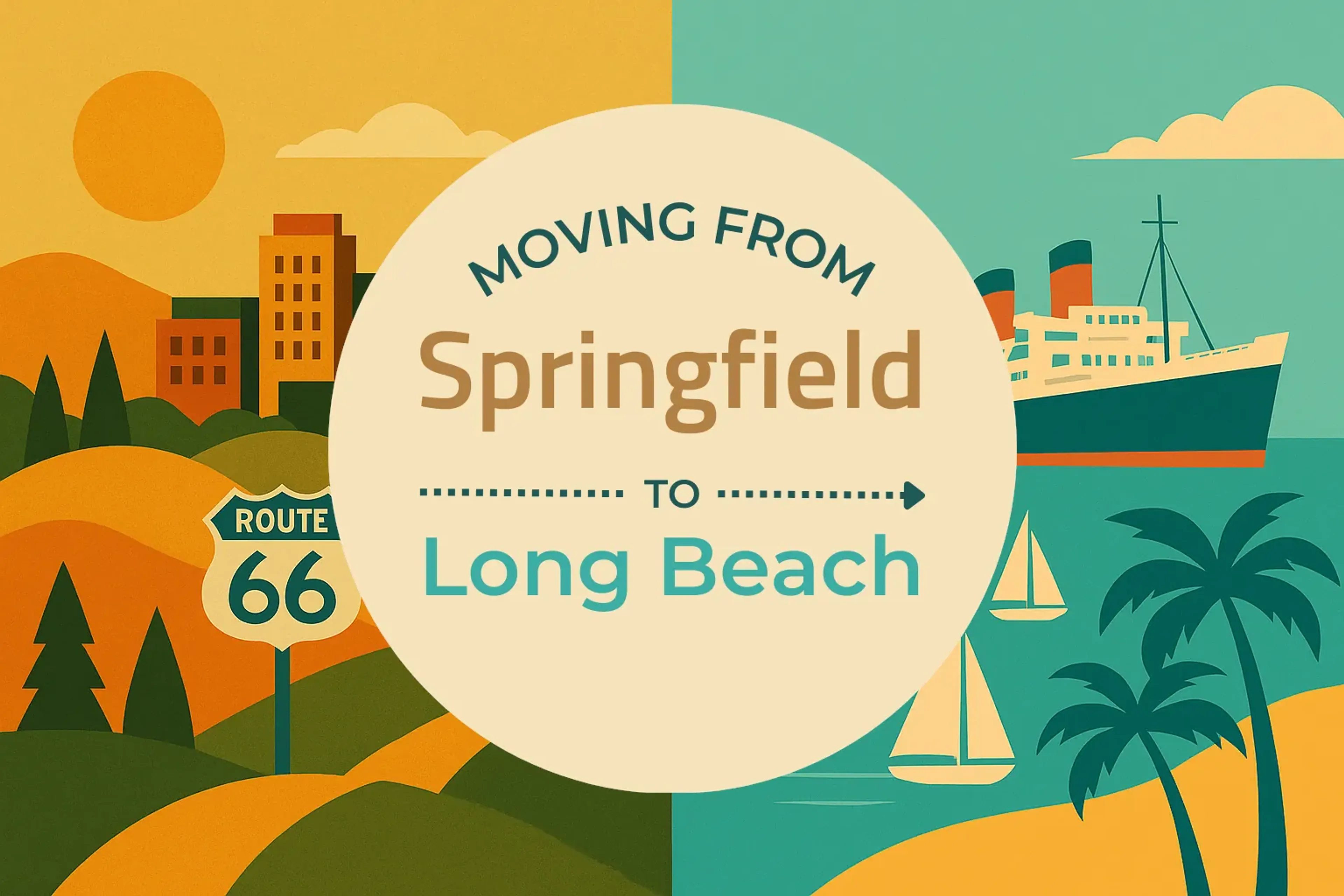 Side-by-side comparison of Springfield to Long Beach moving companies