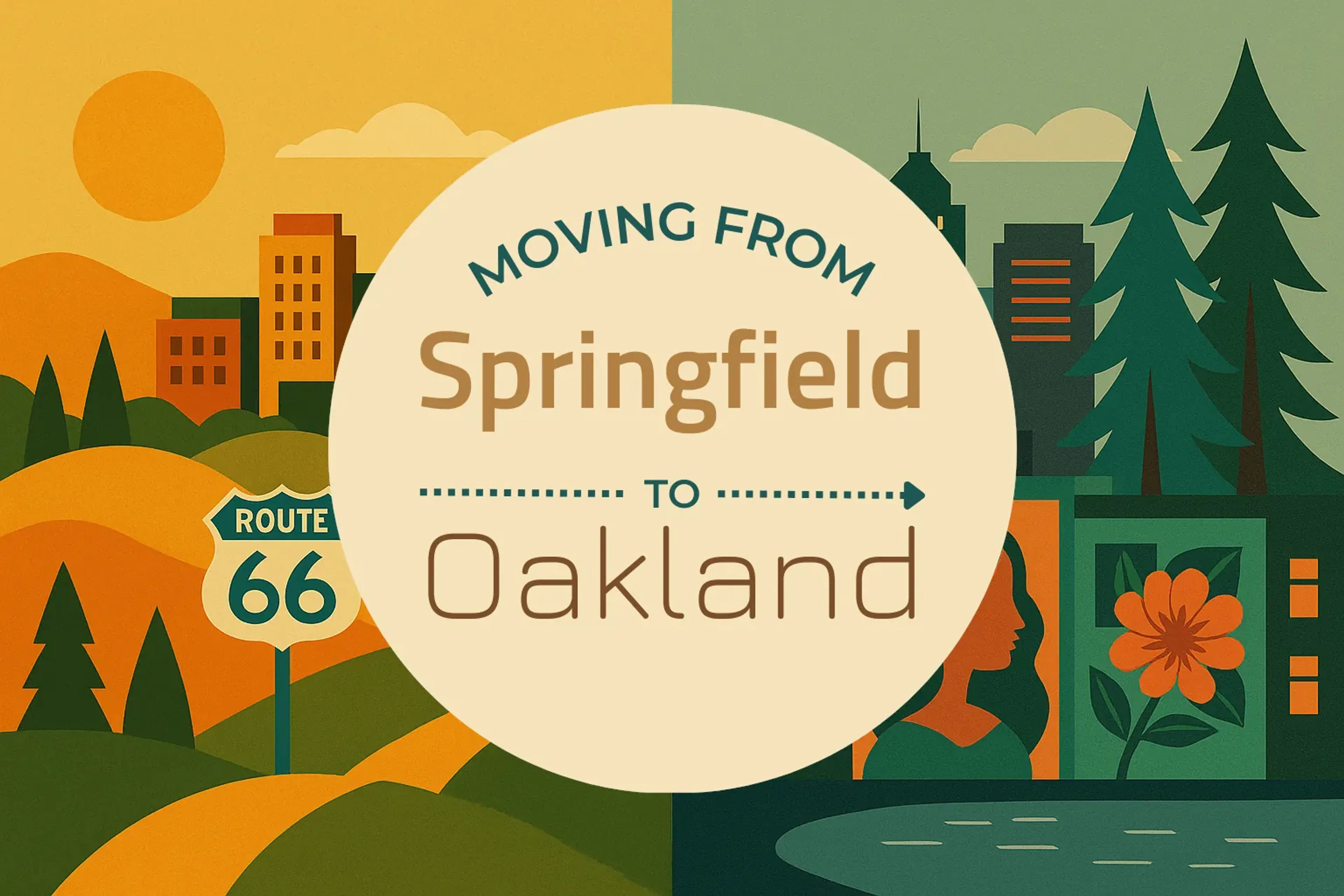 Side-by-side comparison of Springfield to Oakland moving companies