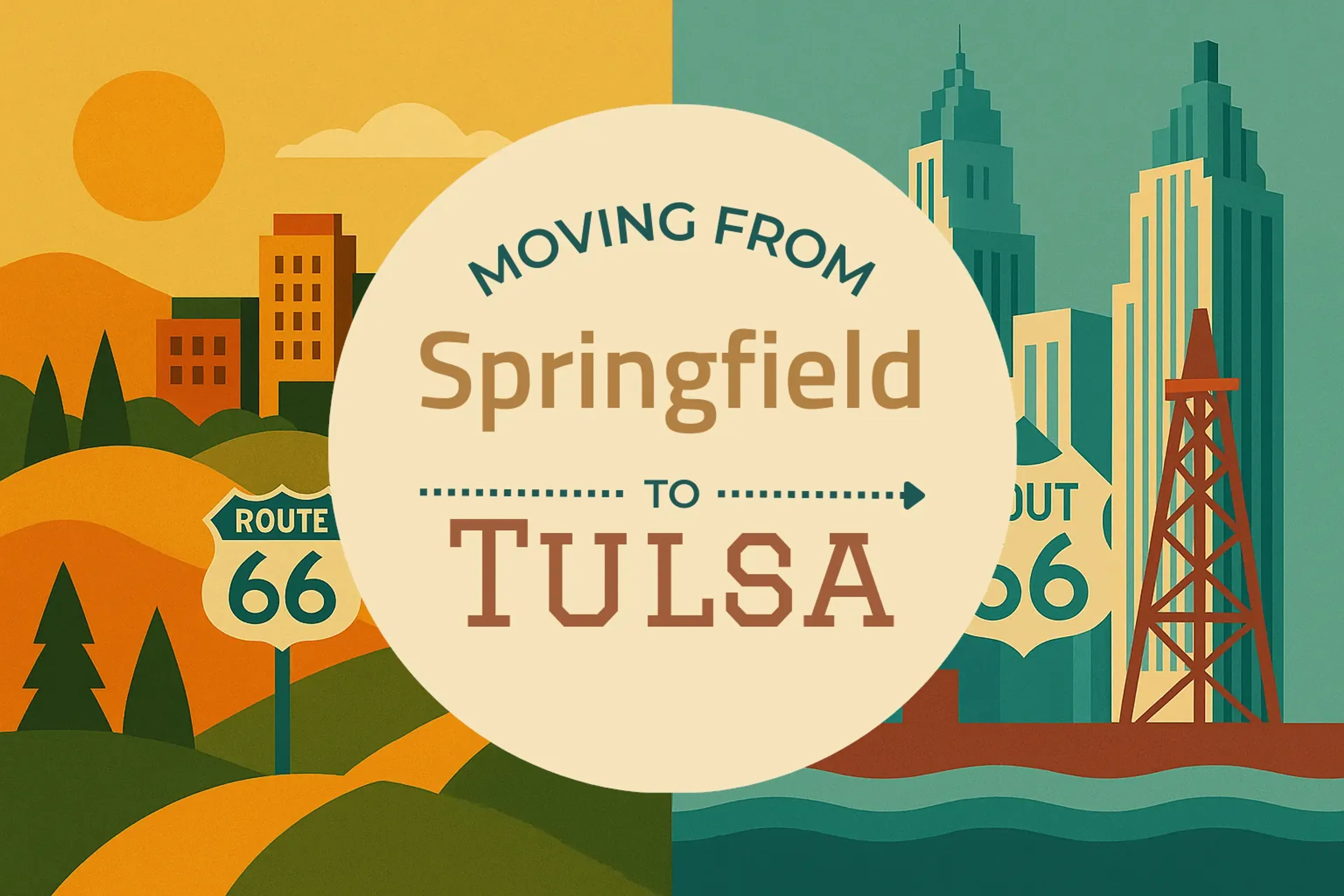 Side-by-side comparison of Springfield to Tulsa moving companies