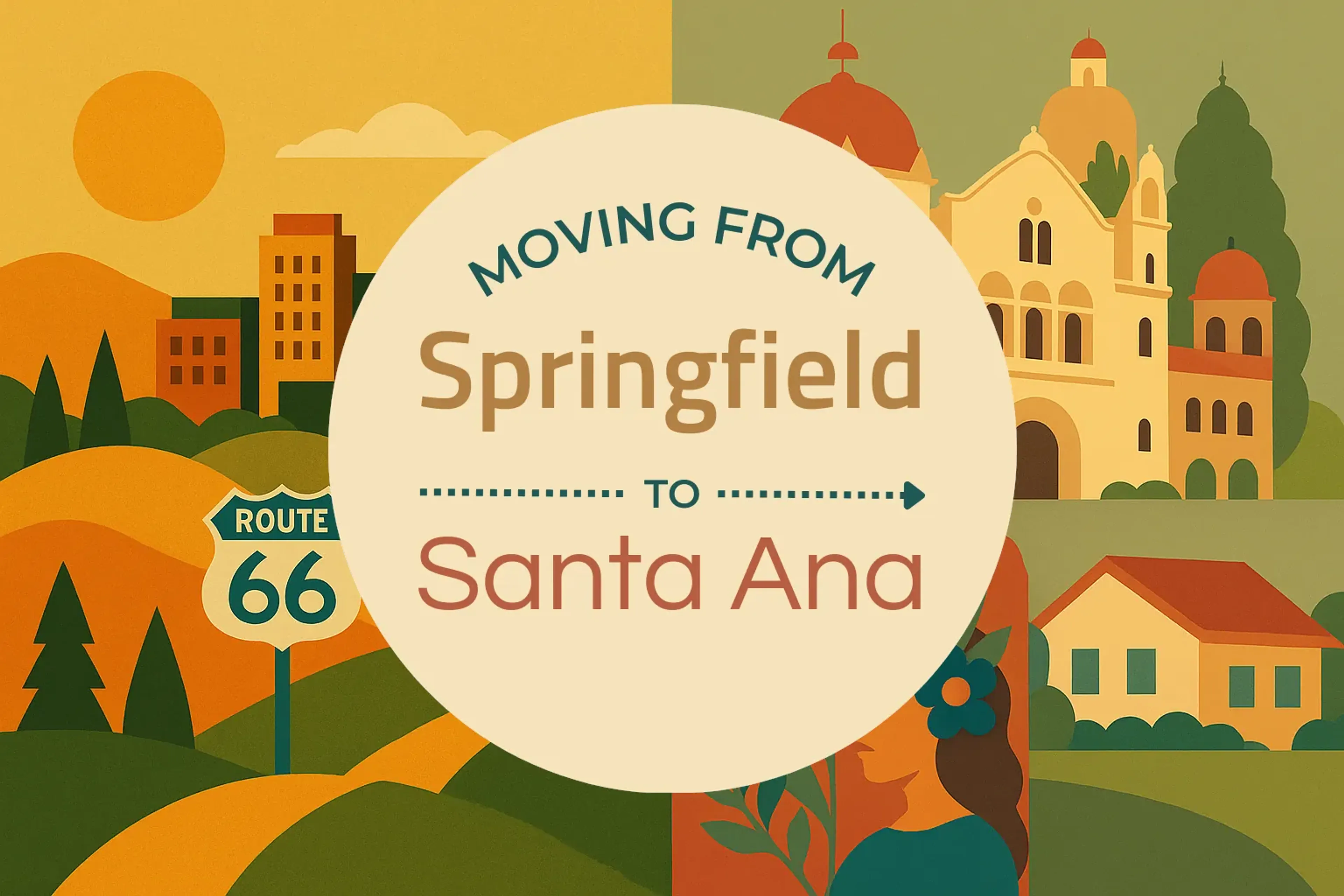 Side-by-side comparison of Springfield to Santa Ana moving companies