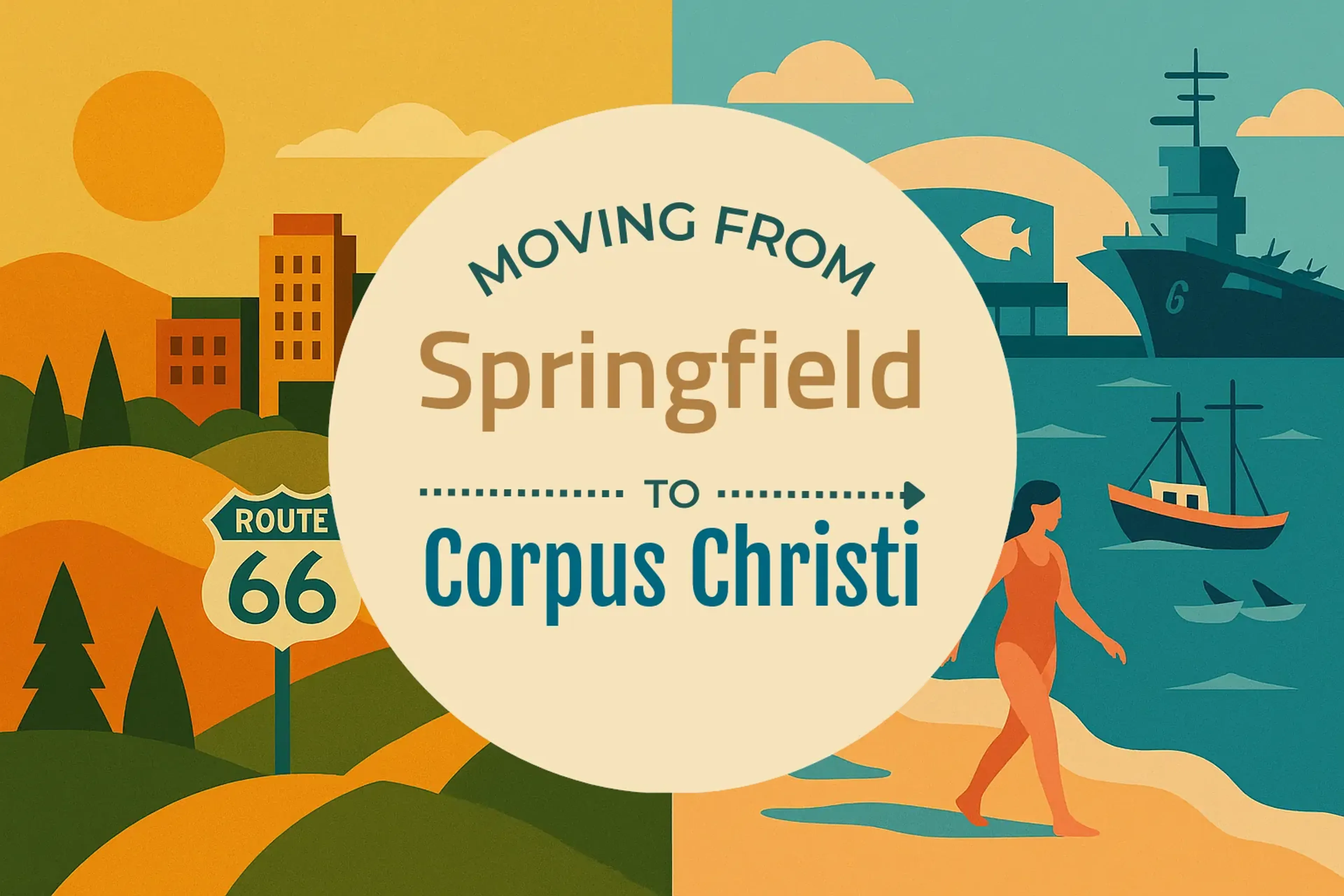 Side-by-side comparison of Springfield to Corpus Christi moving companies