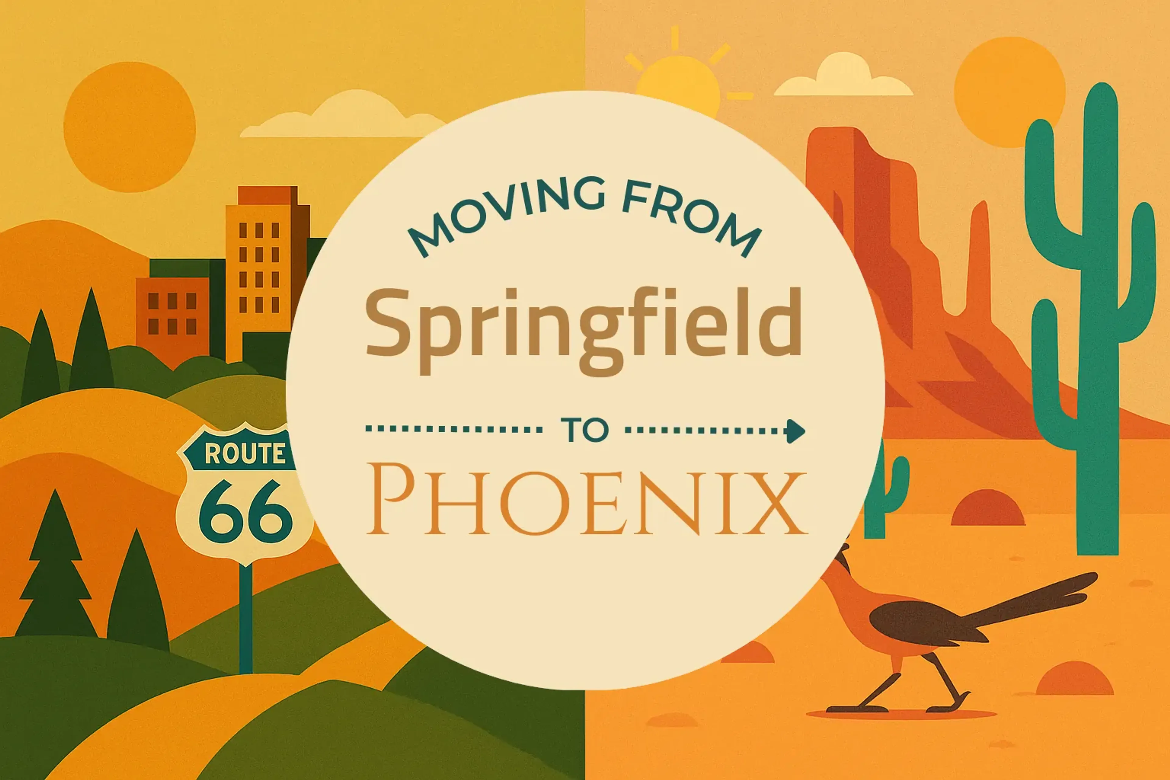 Side-by-side comparison of Springfield to Phoenix moving companies