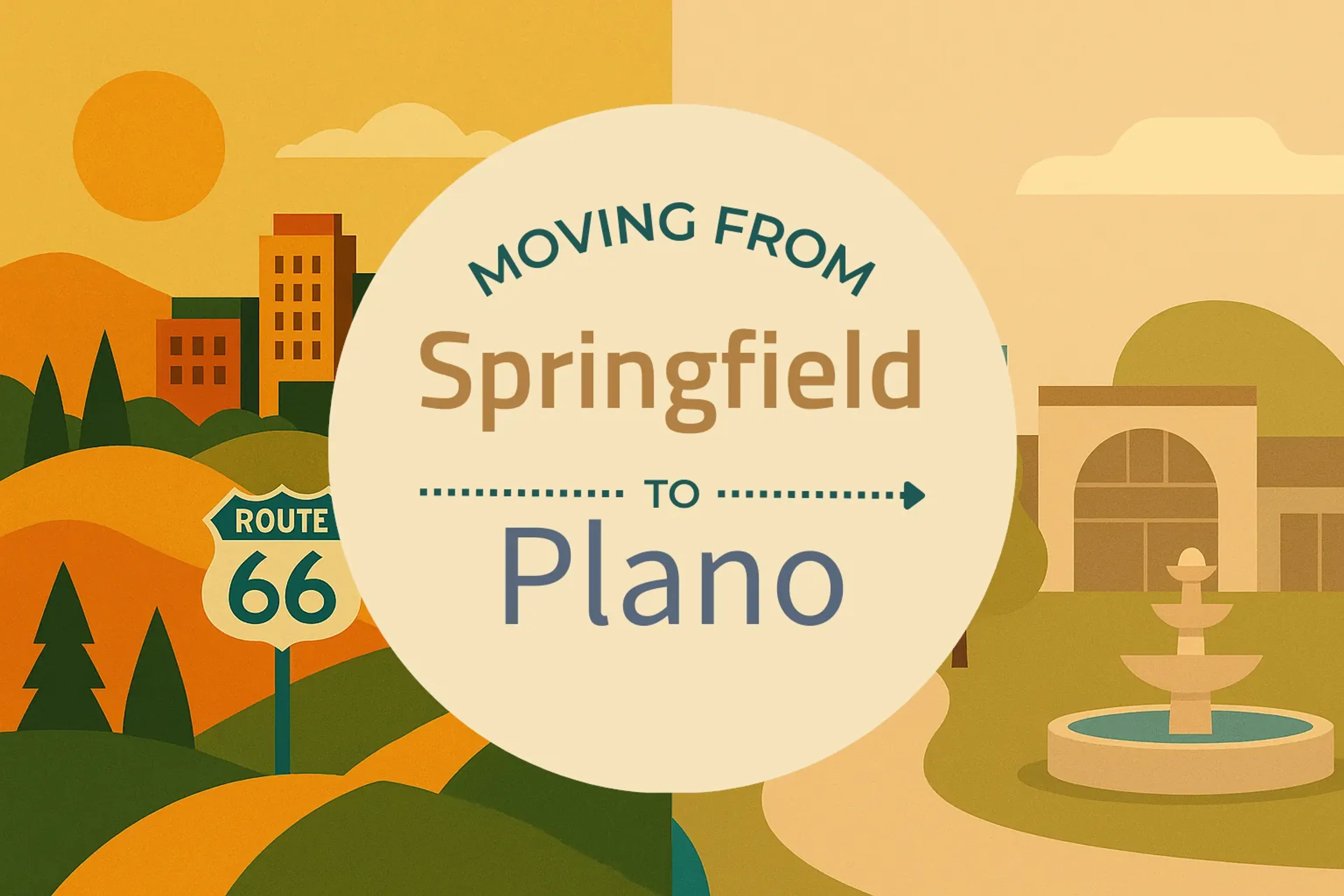 Side-by-side comparison of Springfield to Plano moving companies