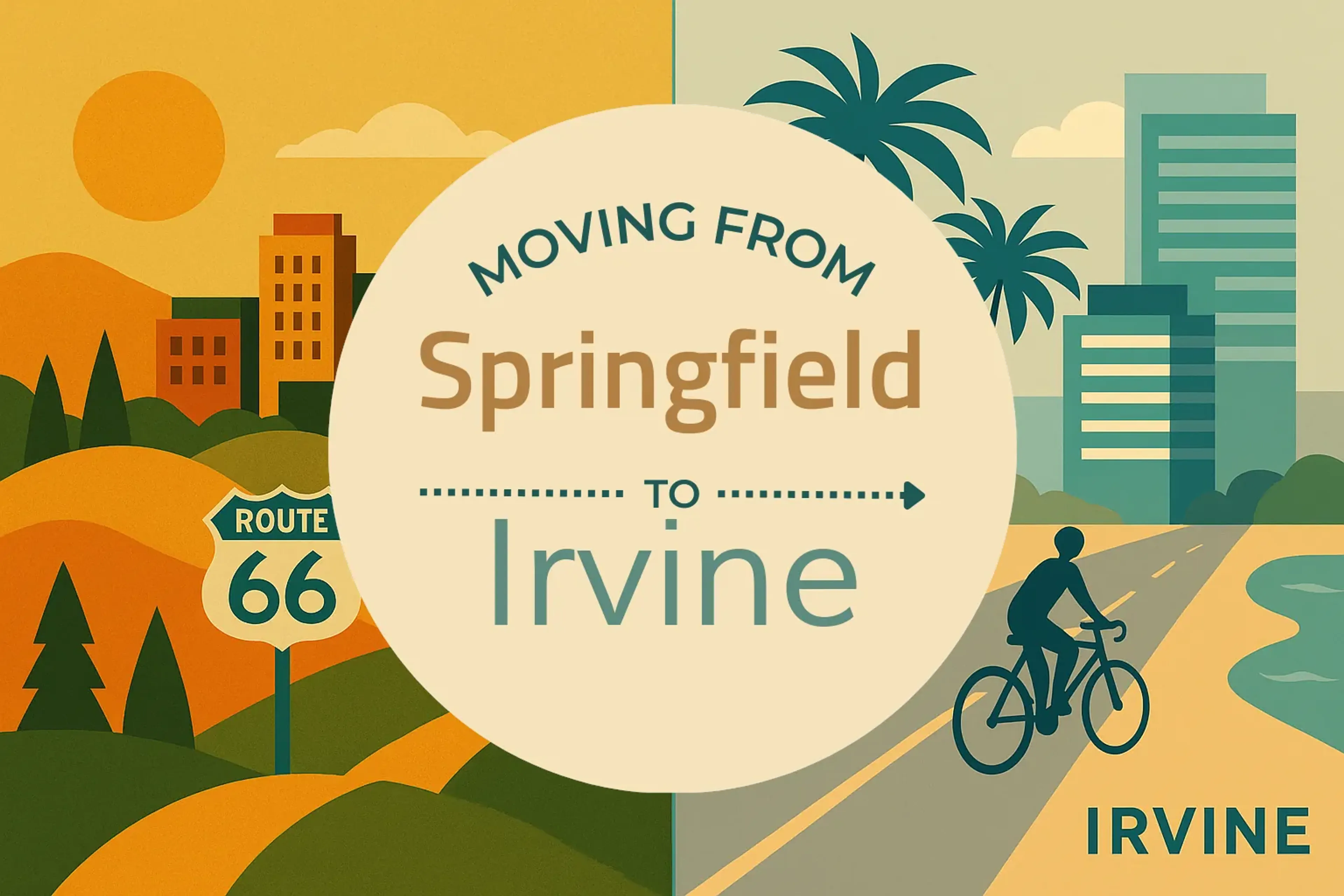 Side-by-side comparison of Springfield to Irvine moving companies