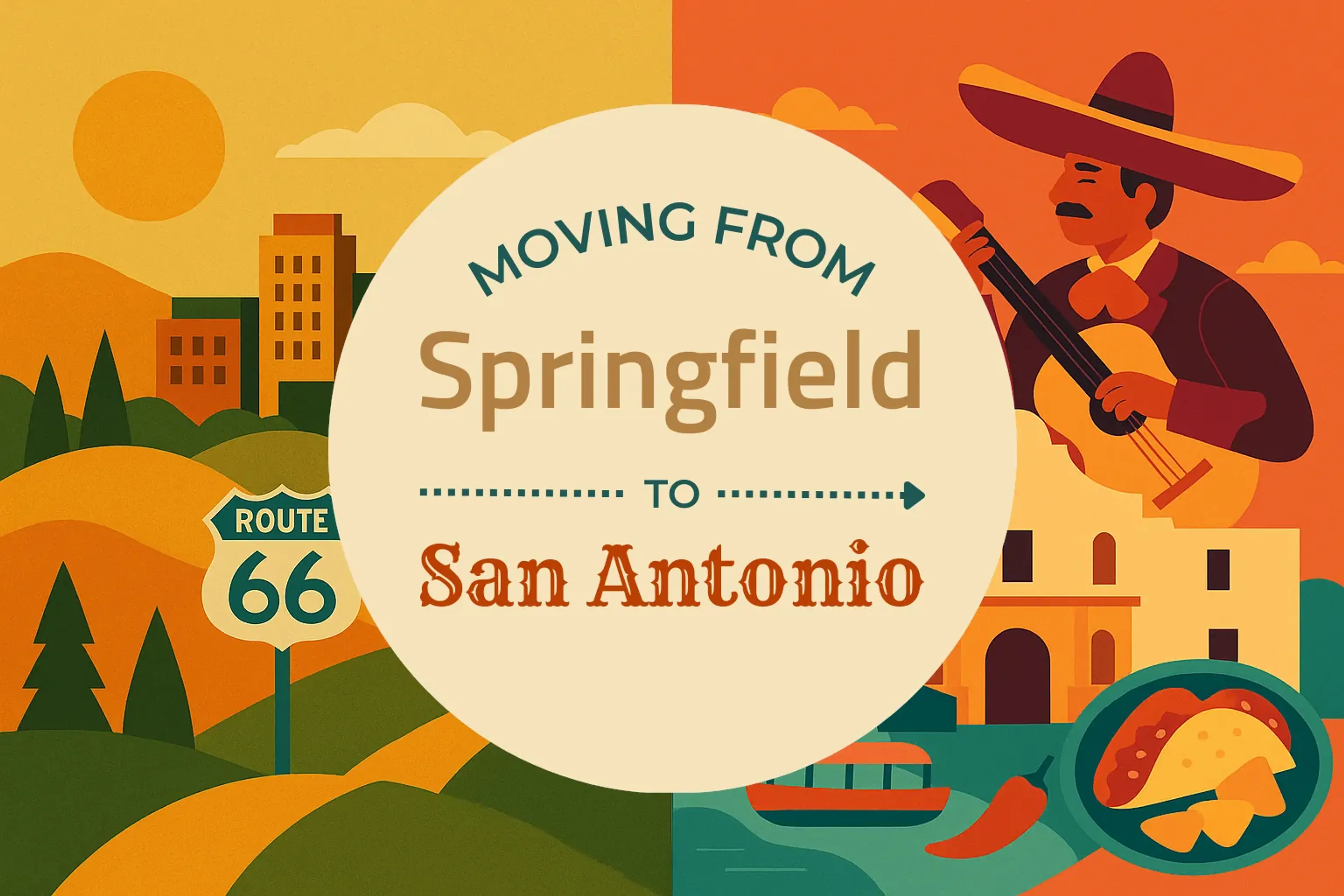 Side-by-side comparison of Springfield to San Antonio moving companies