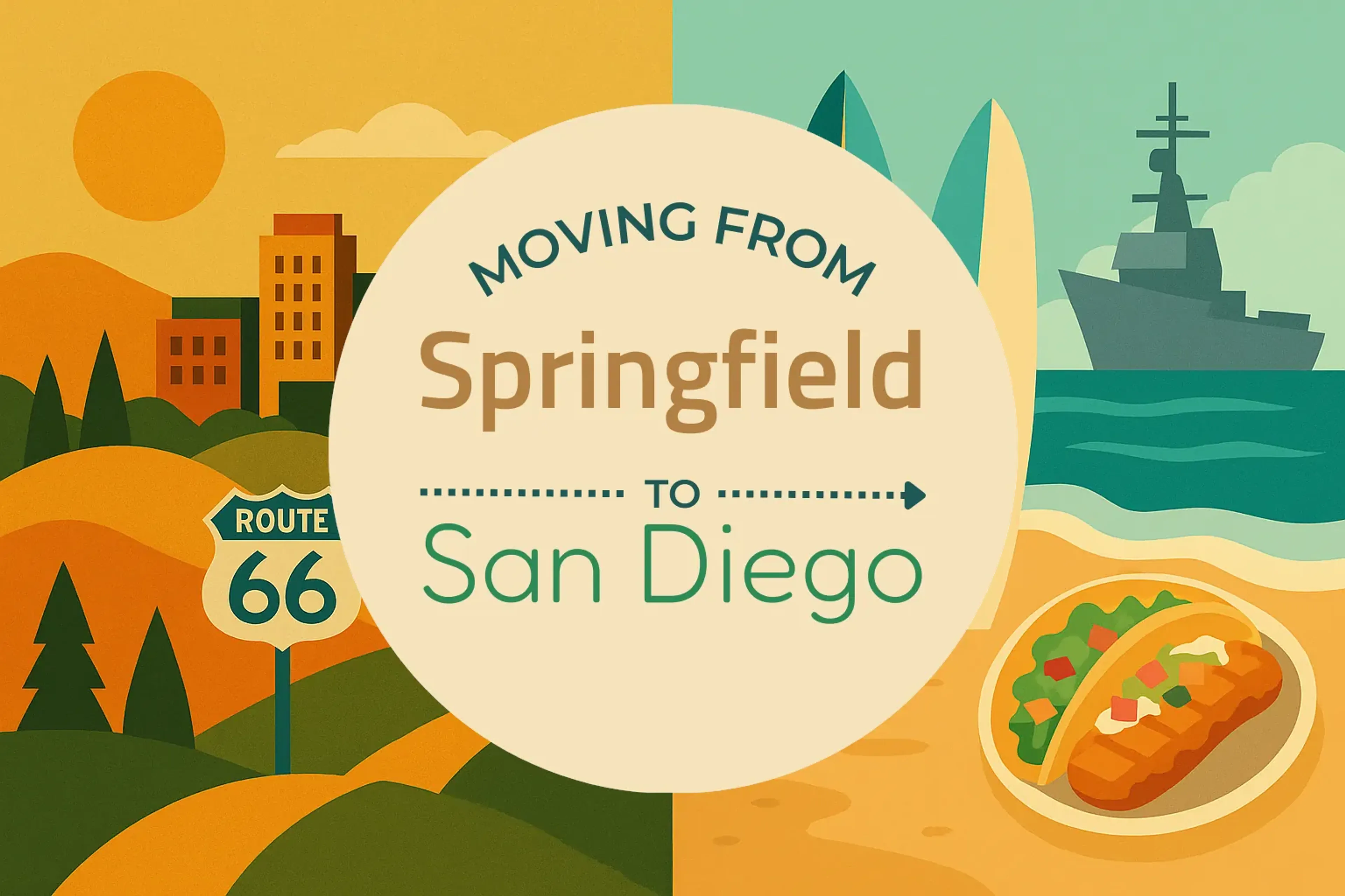 Side-by-side comparison of Springfield to San Diego moving companies