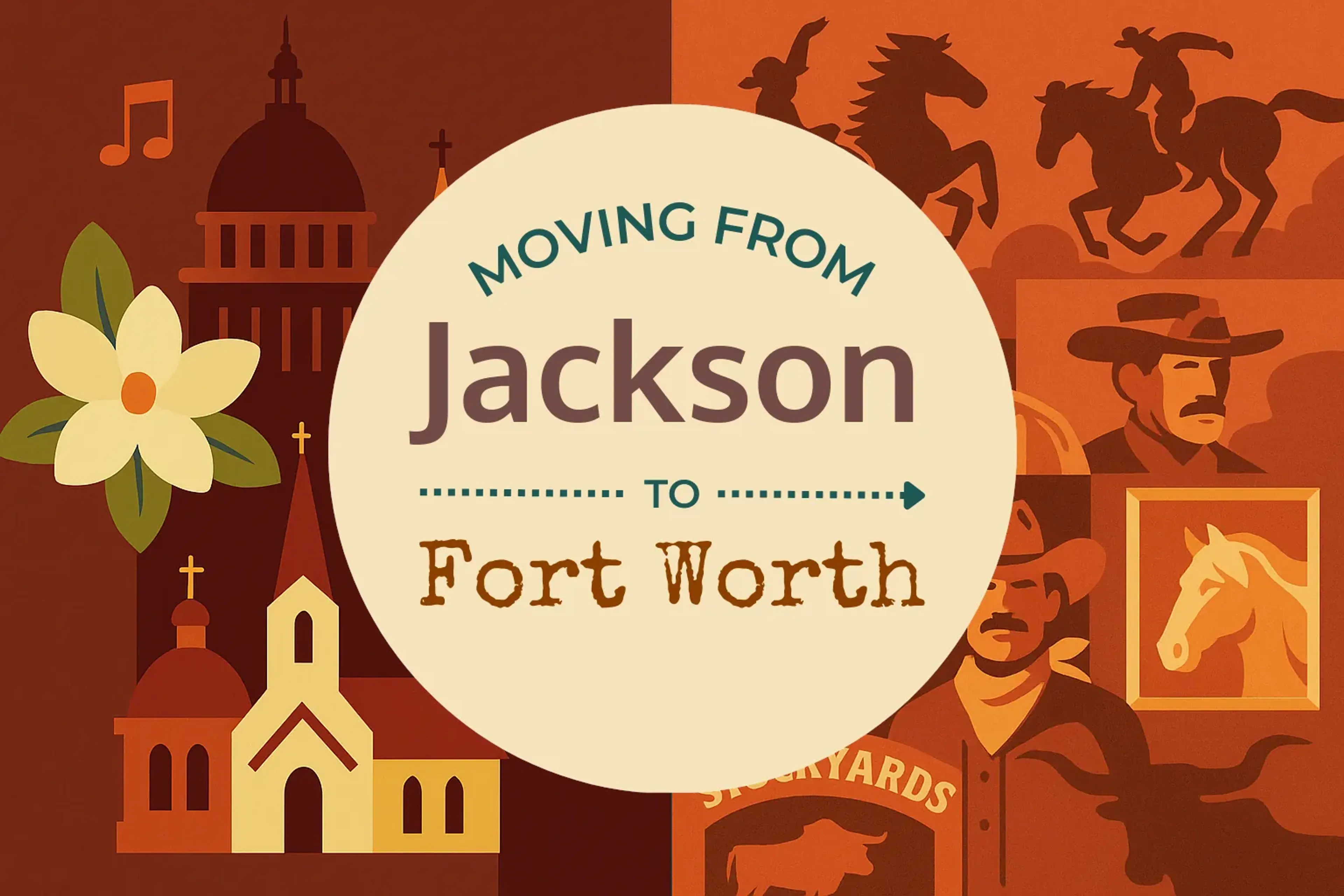 Side-by-side comparison of Jackson to Fort Worth moving companies