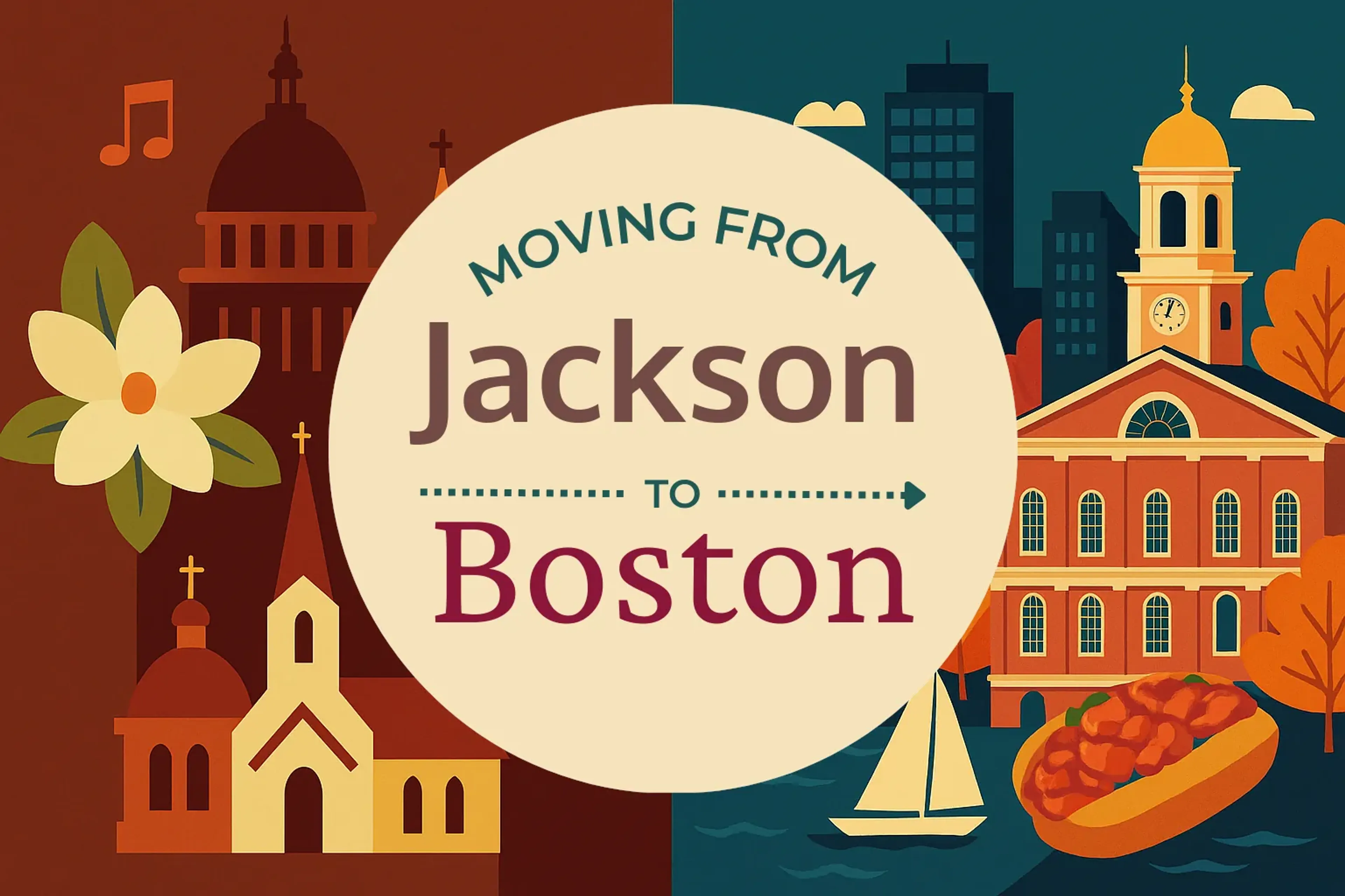 Side-by-side comparison of Jackson to Boston moving companies