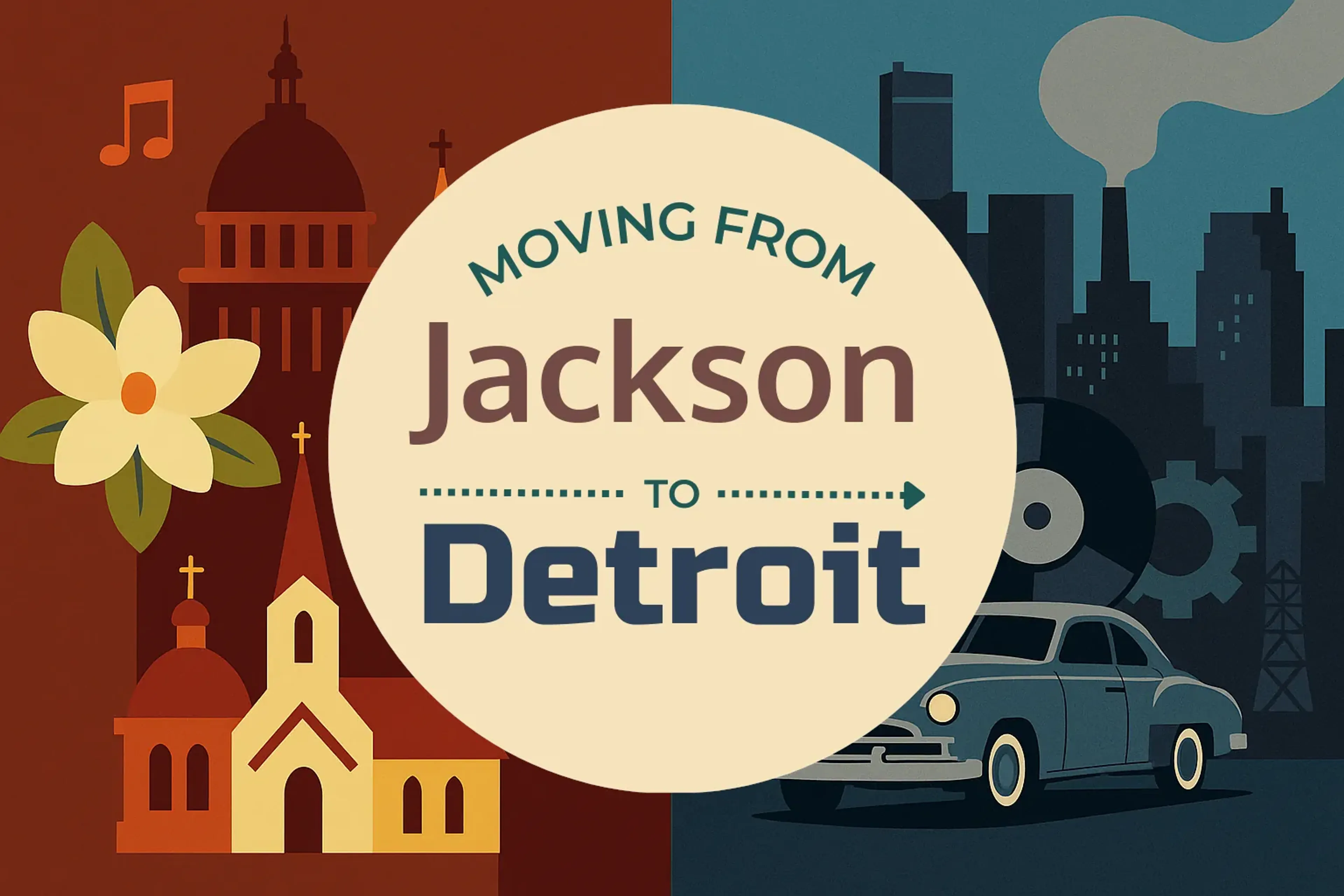 Side-by-side comparison of Jackson to Detroit moving companies