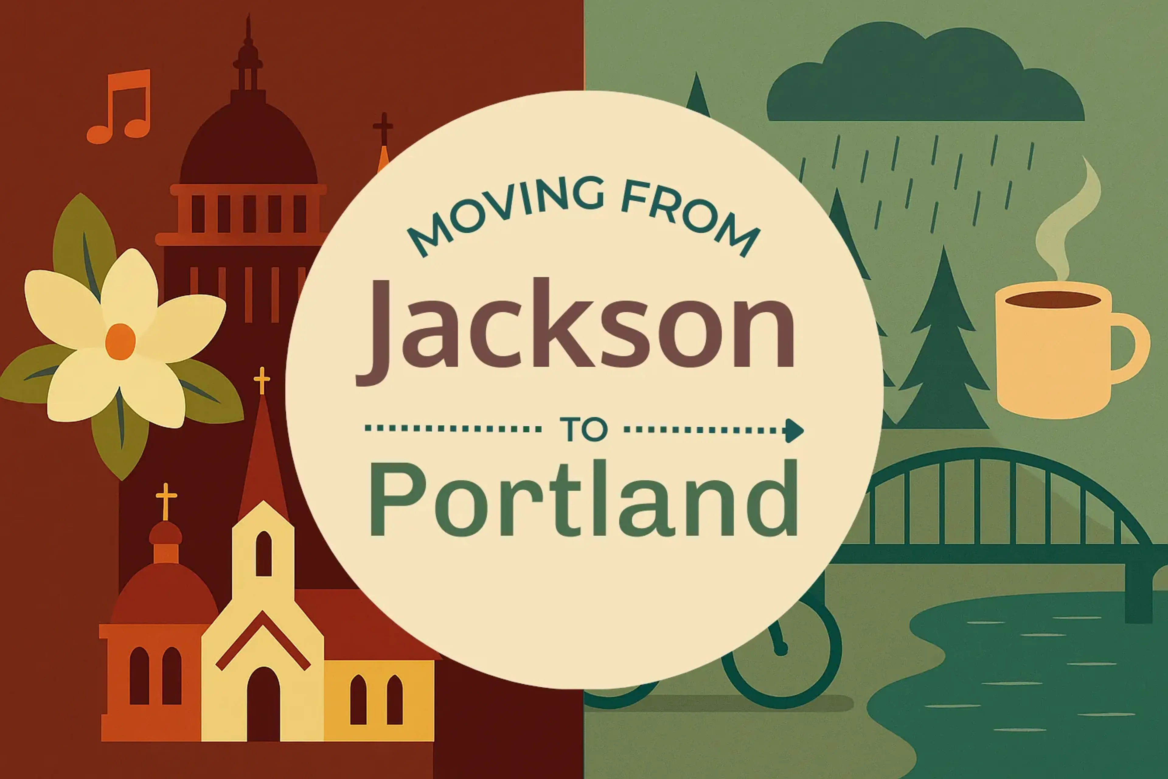 Side-by-side comparison of Jackson to Portland moving companies