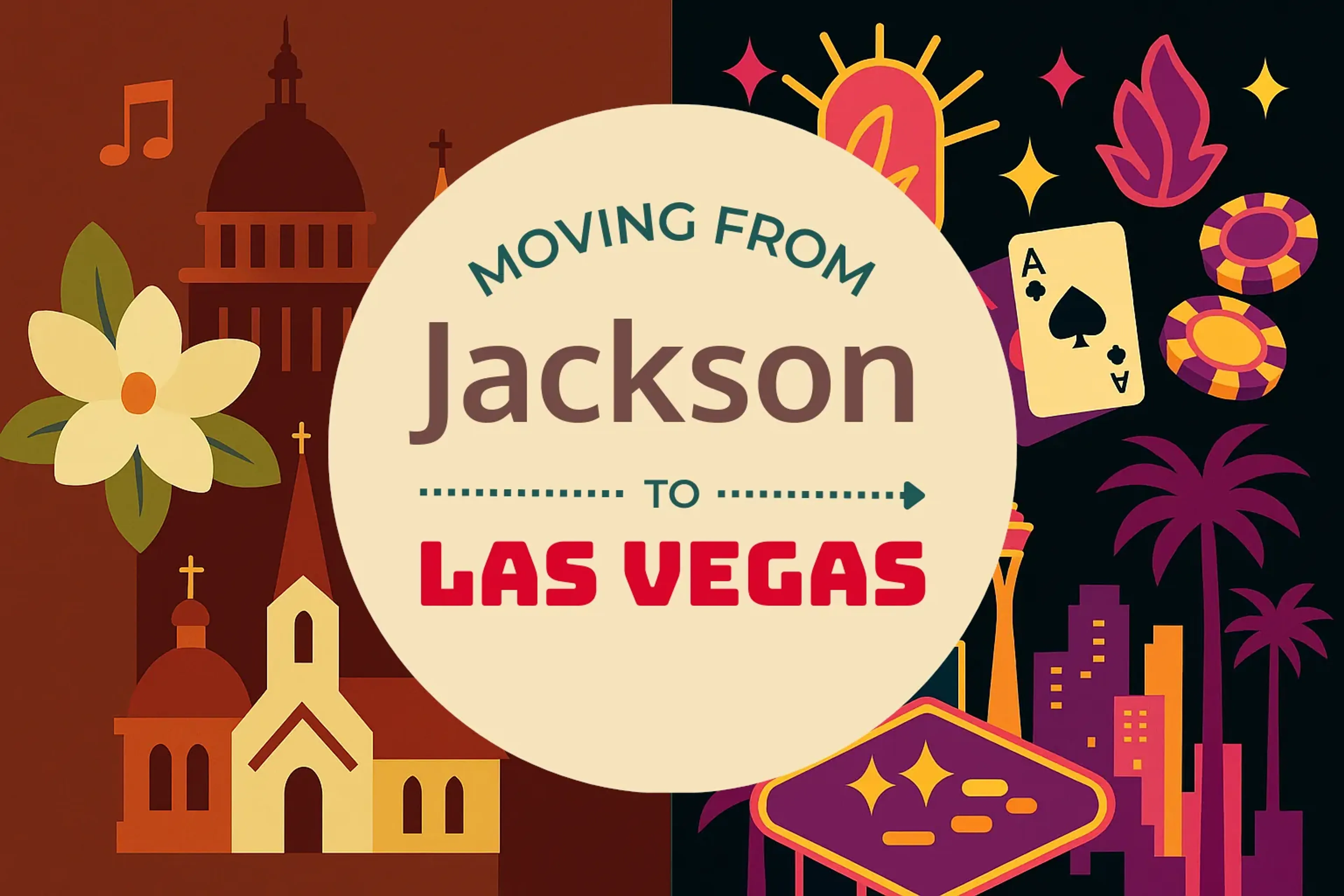Side-by-side comparison of Jackson to Las Vegas moving companies