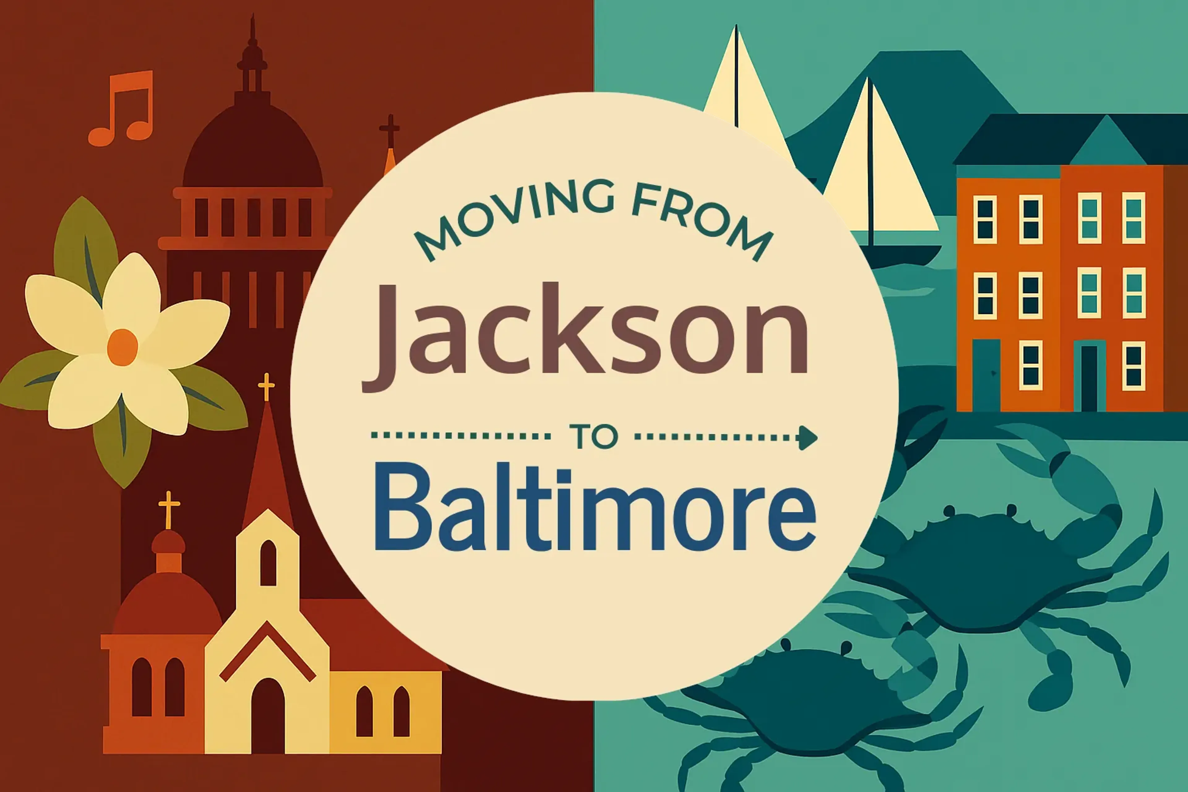 Side-by-side comparison of Jackson to Baltimore moving companies