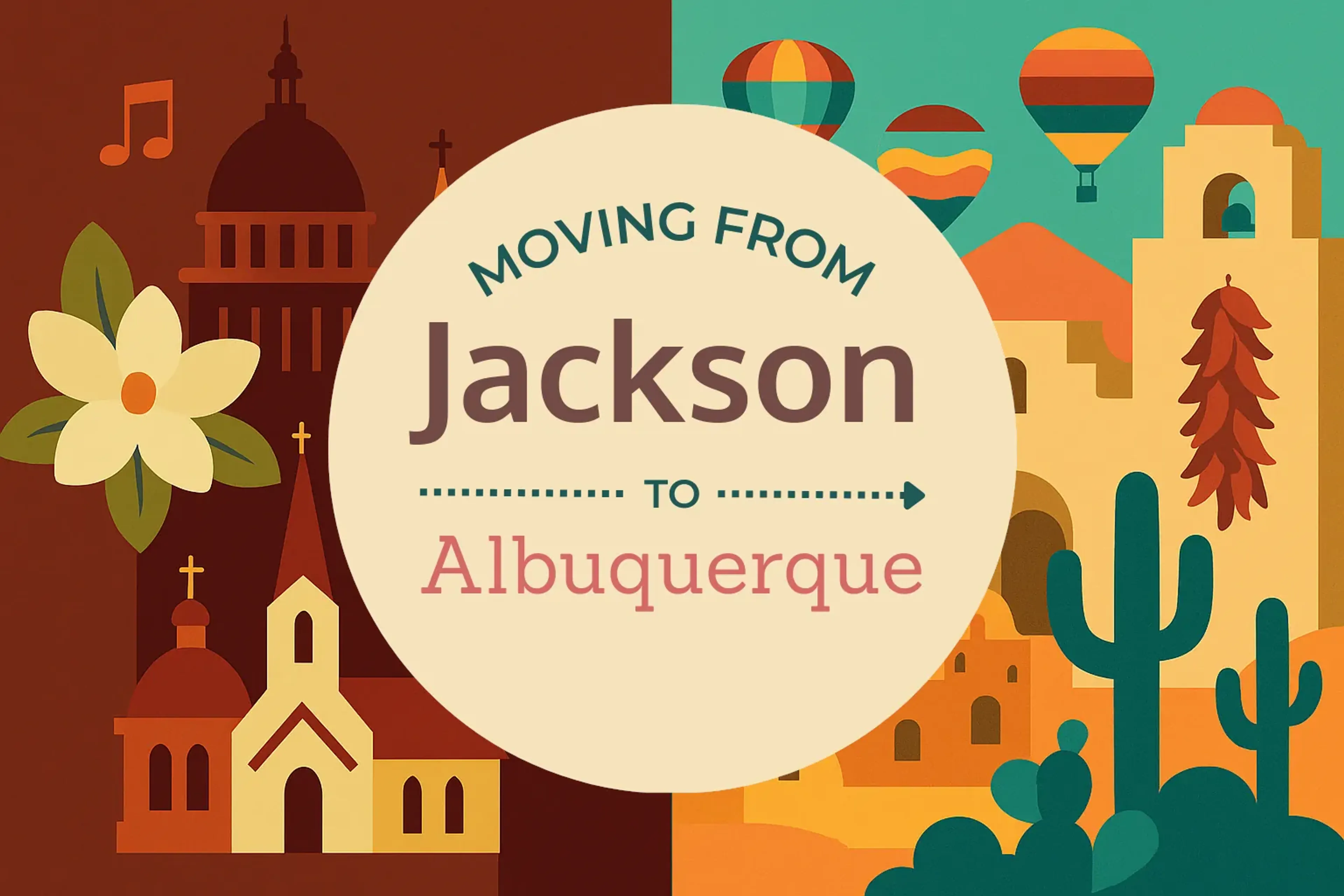 Side-by-side comparison of Jackson to Albuquerque moving companies