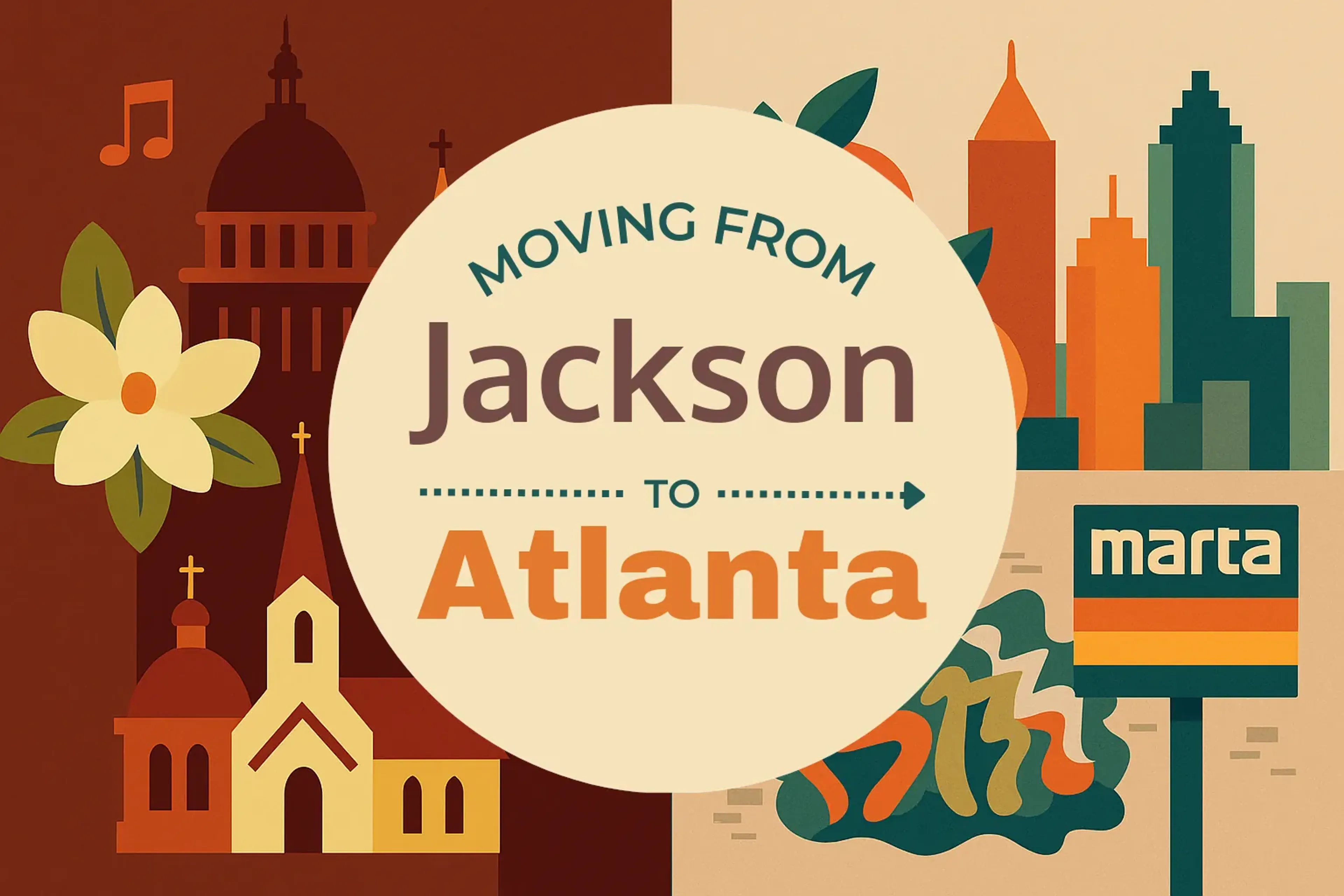 Side-by-side comparison of Jackson to Atlanta moving companies