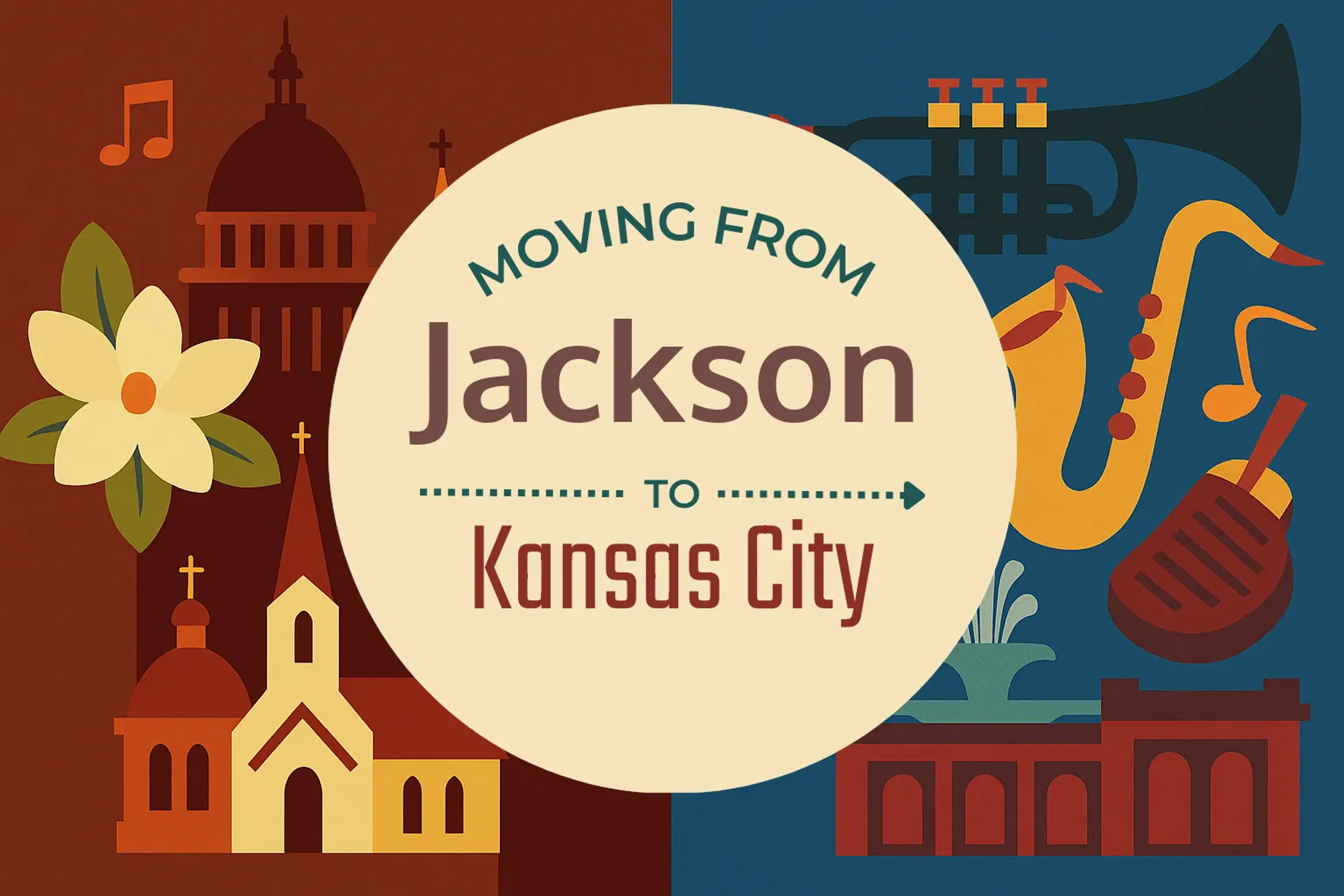 Side-by-side comparison of Jackson to Kansas City moving companies