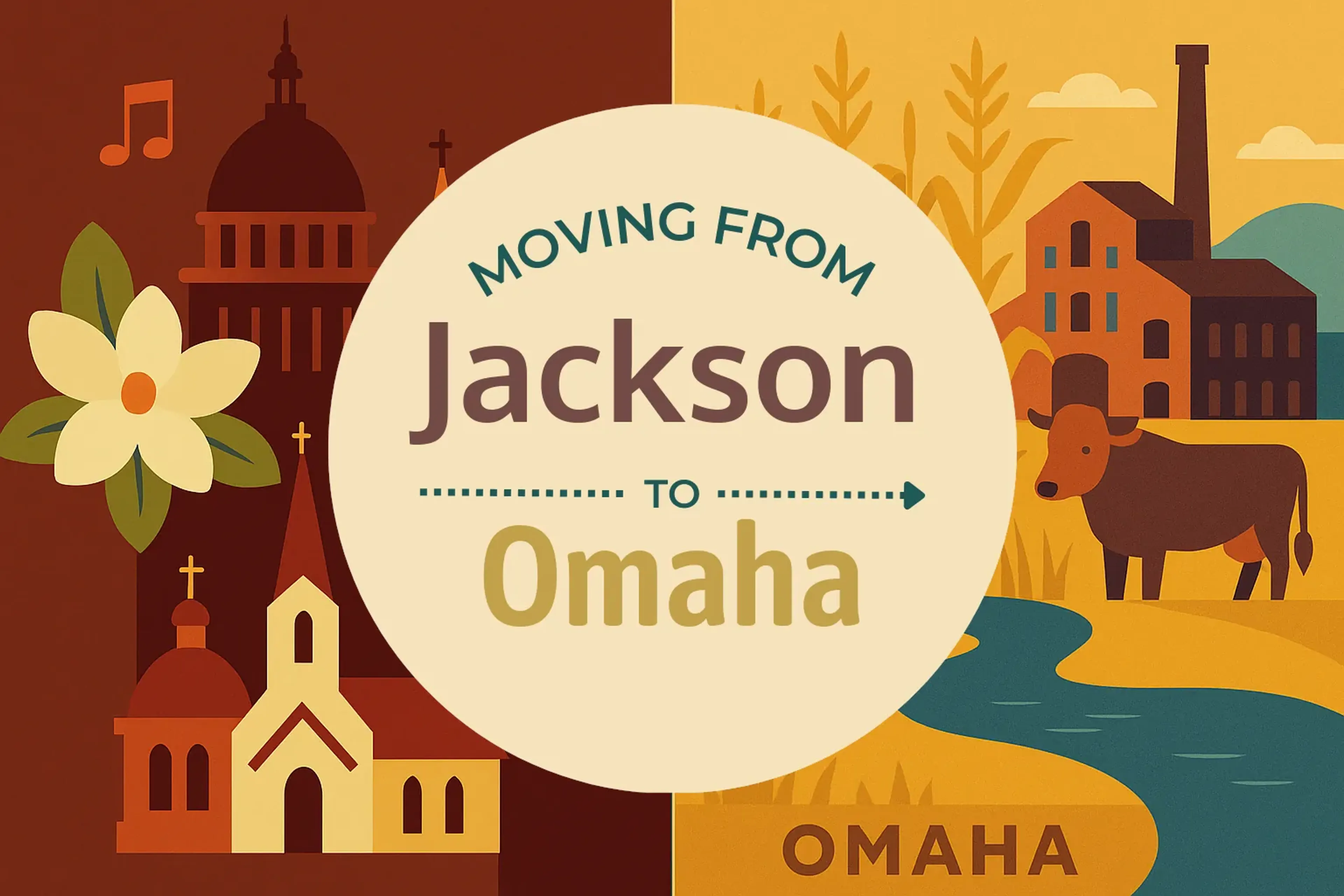 Side-by-side comparison of Jackson to Omaha moving companies