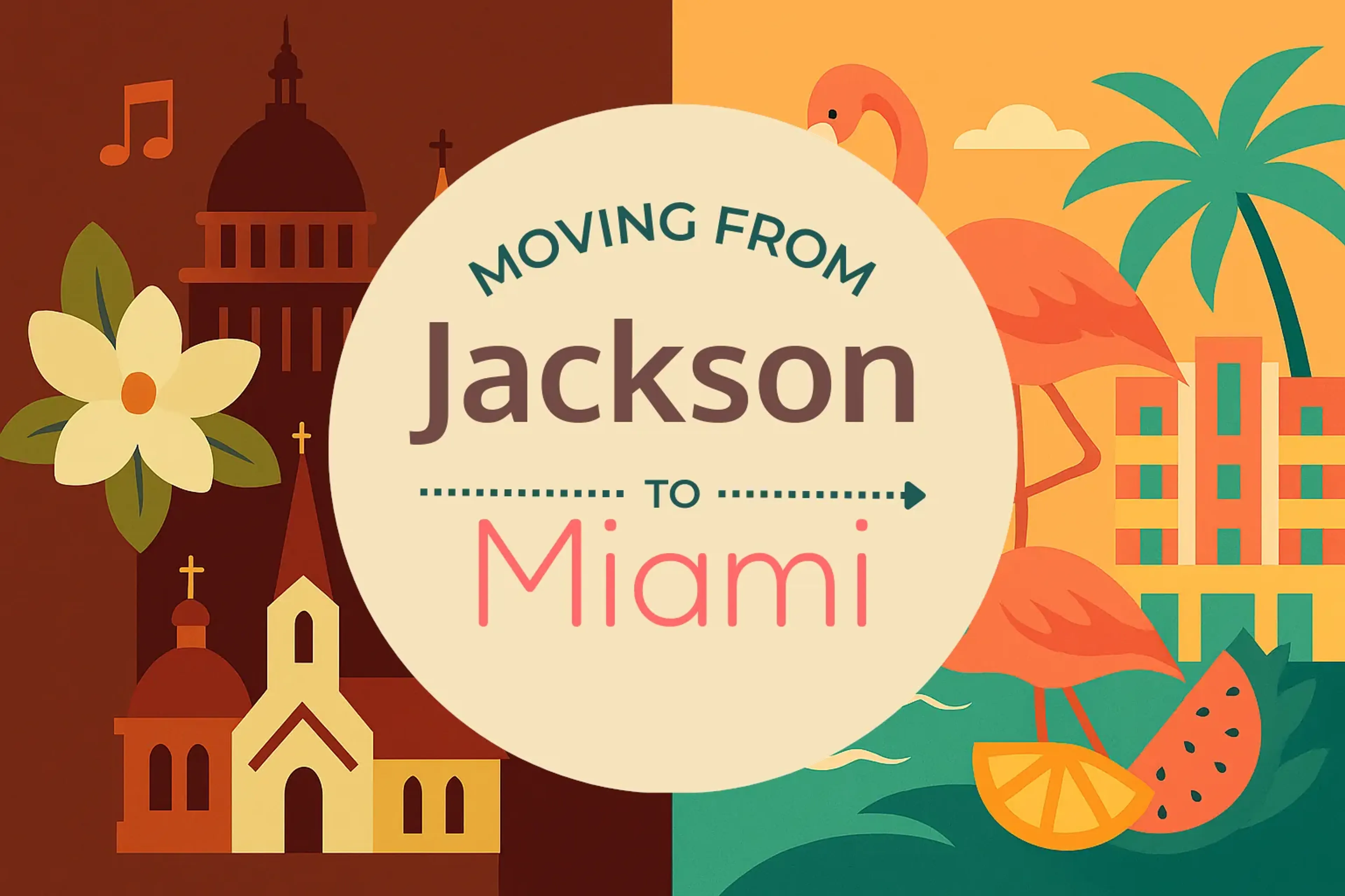 Side-by-side comparison of Jackson to Miami moving companies