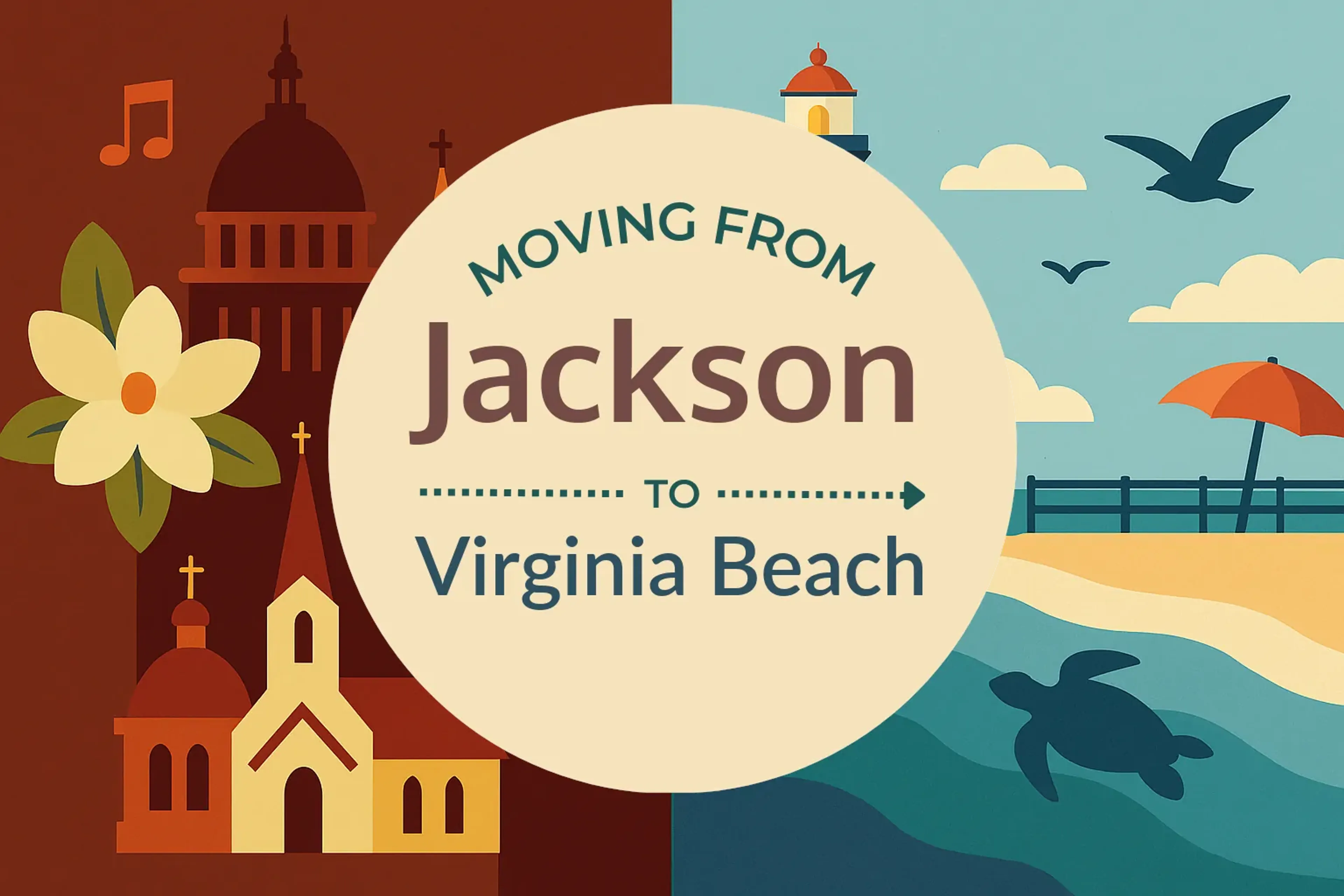Side-by-side comparison of Jackson to Virginia Beach moving companies
