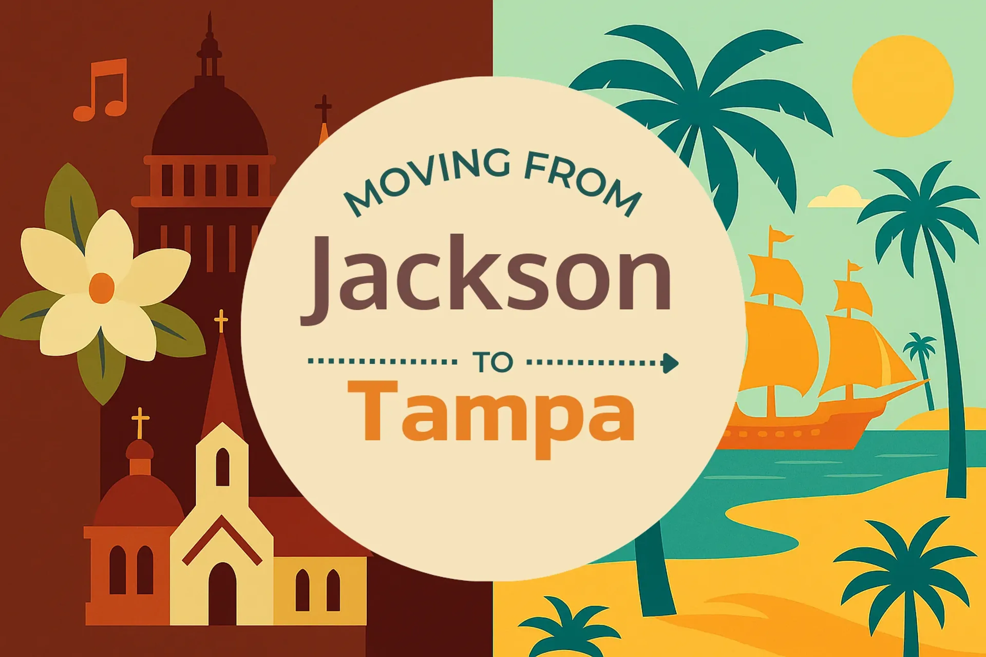 Side-by-side comparison of Jackson to Tampa moving companies