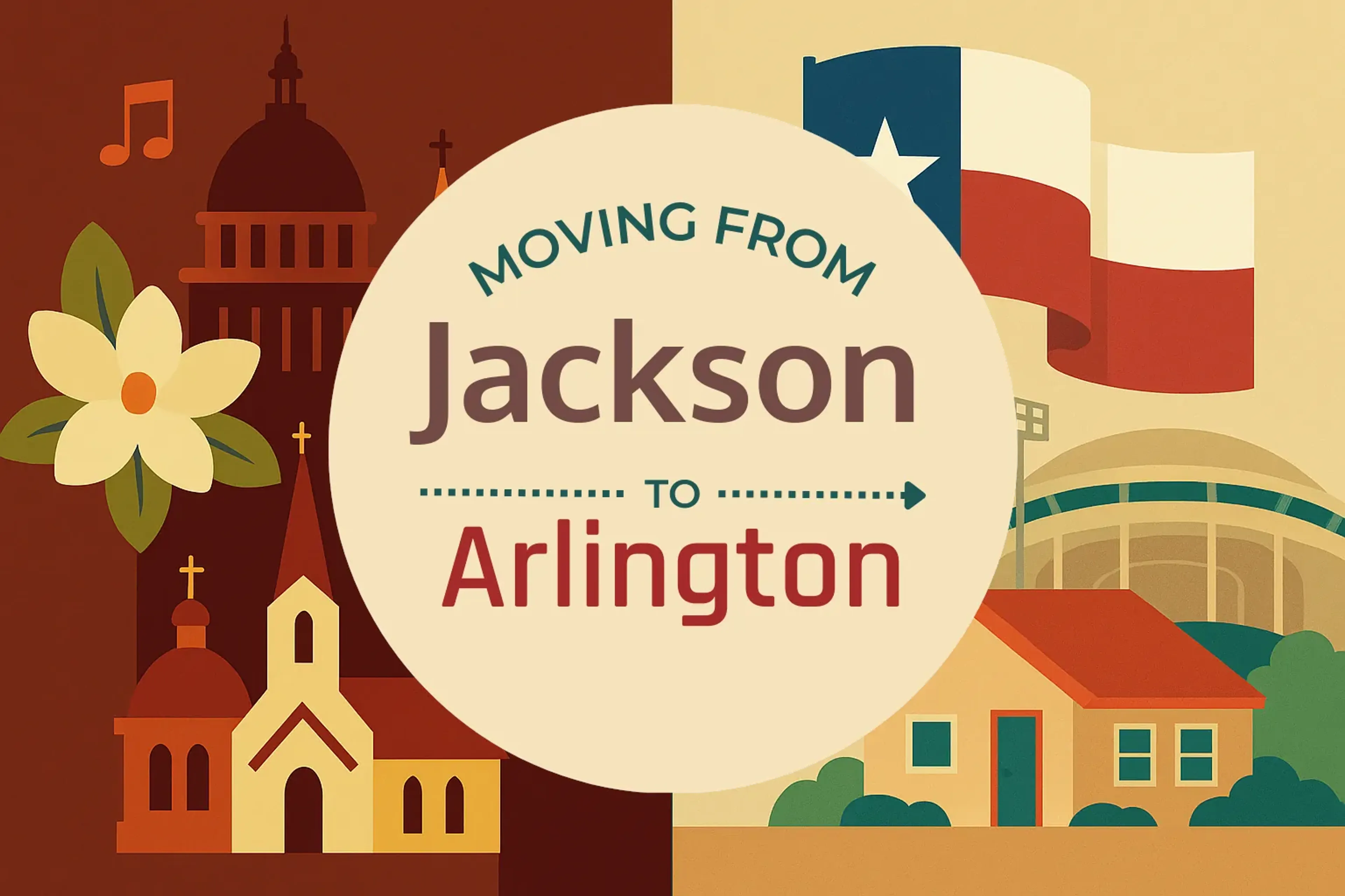 Side-by-side comparison of Jackson to Arlington moving companies