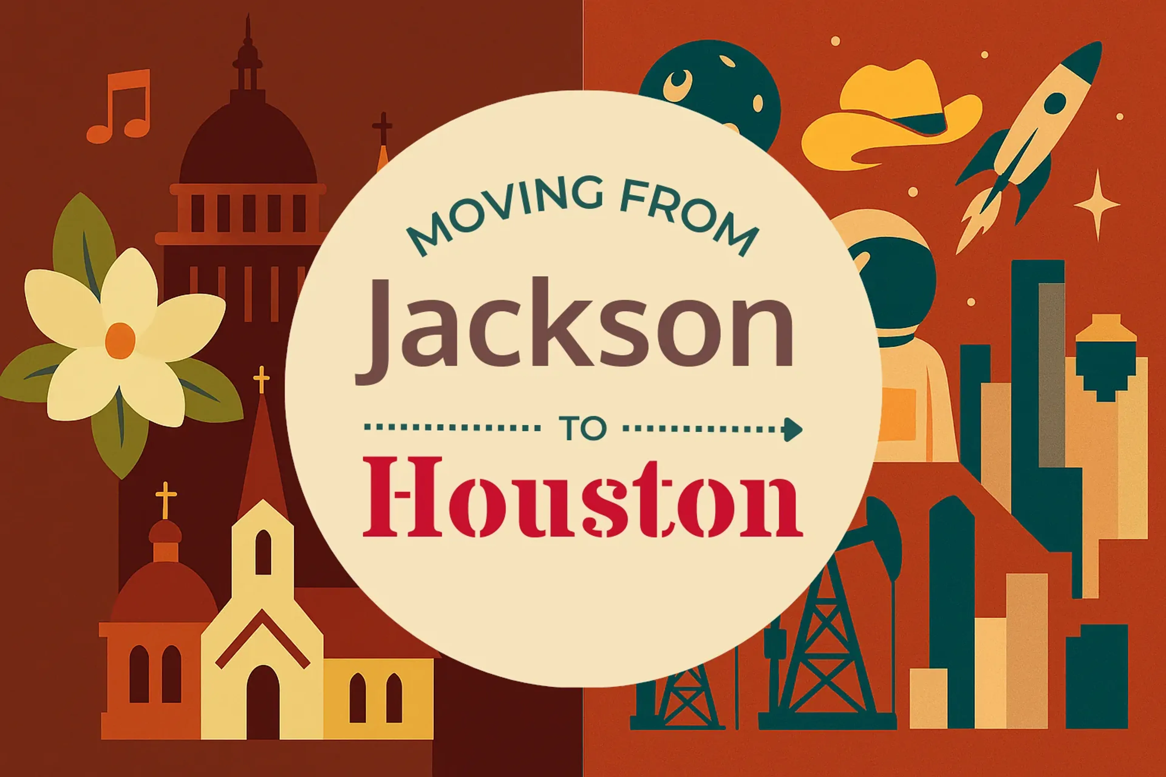 Side-by-side comparison of Jackson to Houston moving companies