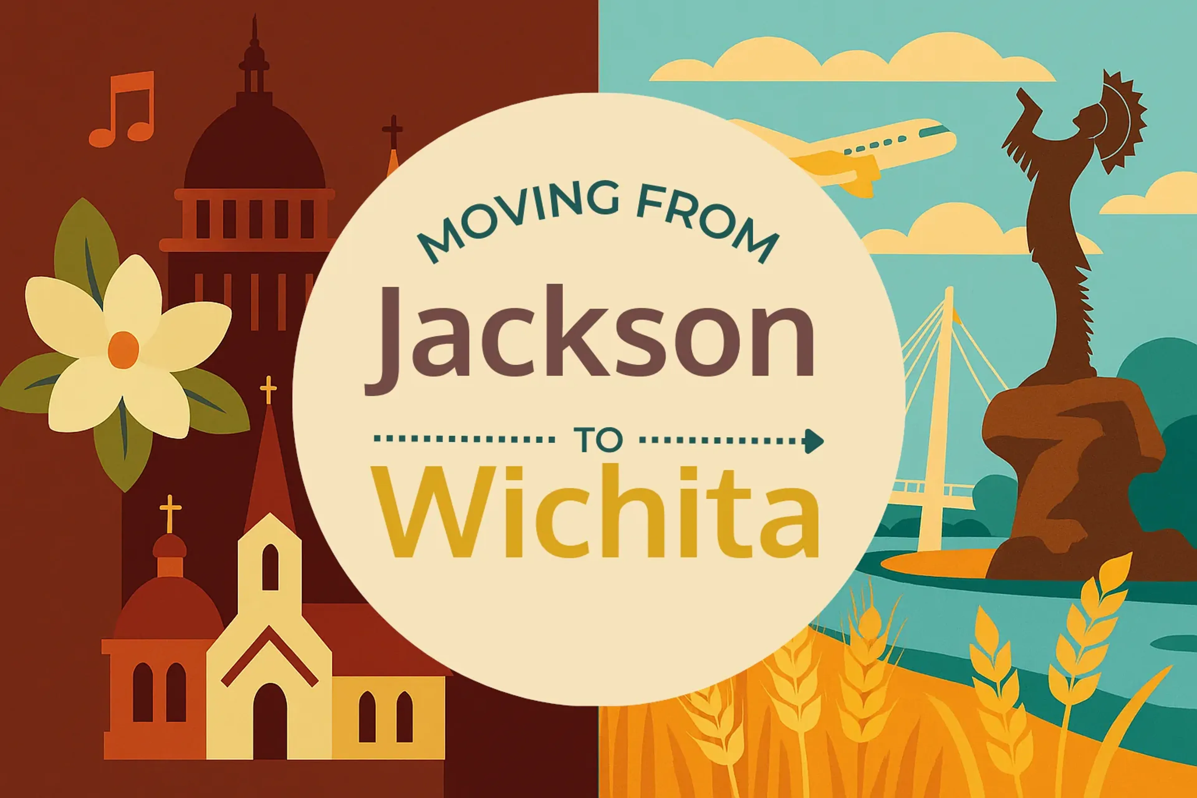 Side-by-side comparison of Jackson to Wichita moving companies