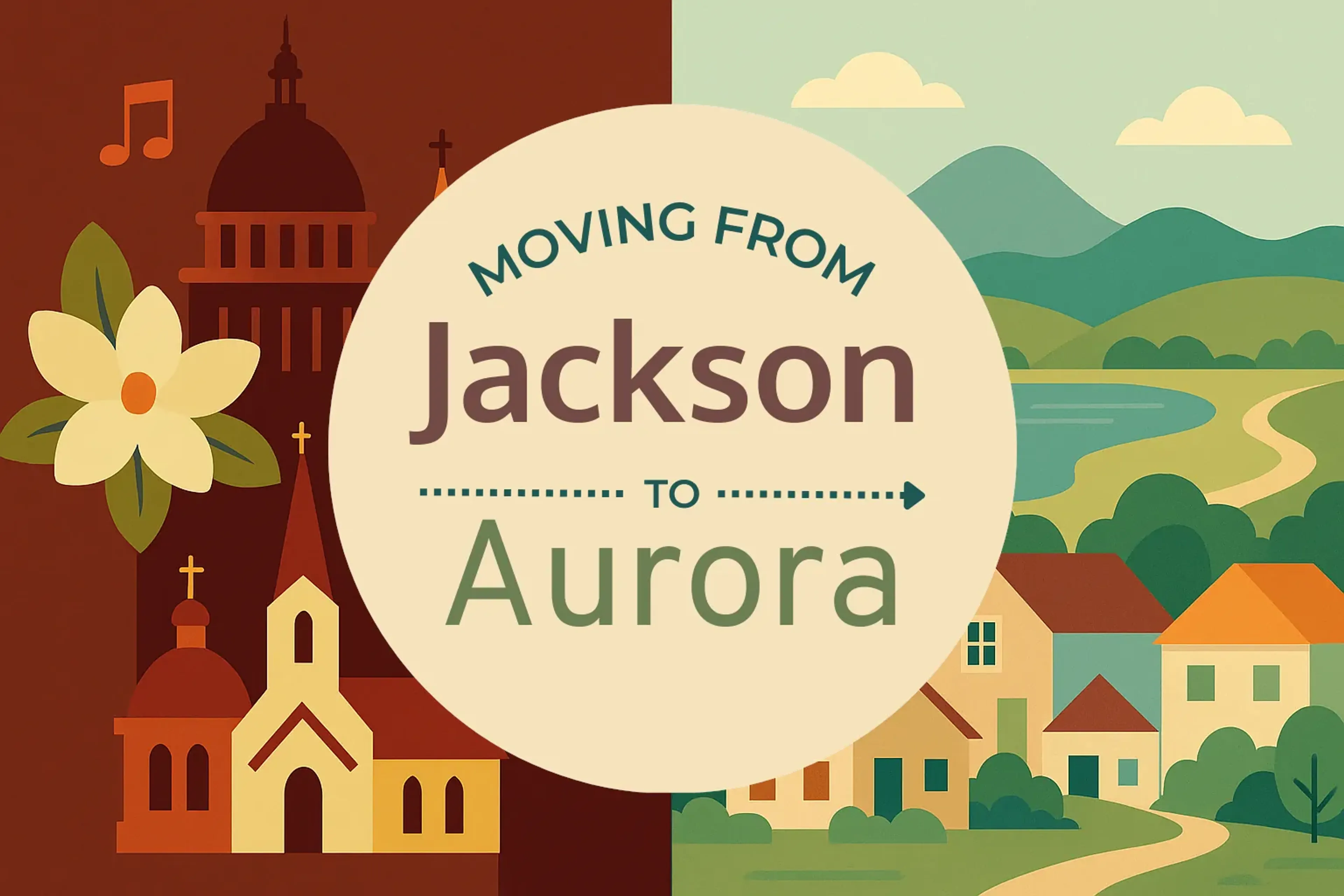 Side-by-side comparison of Jackson to Aurora moving companies