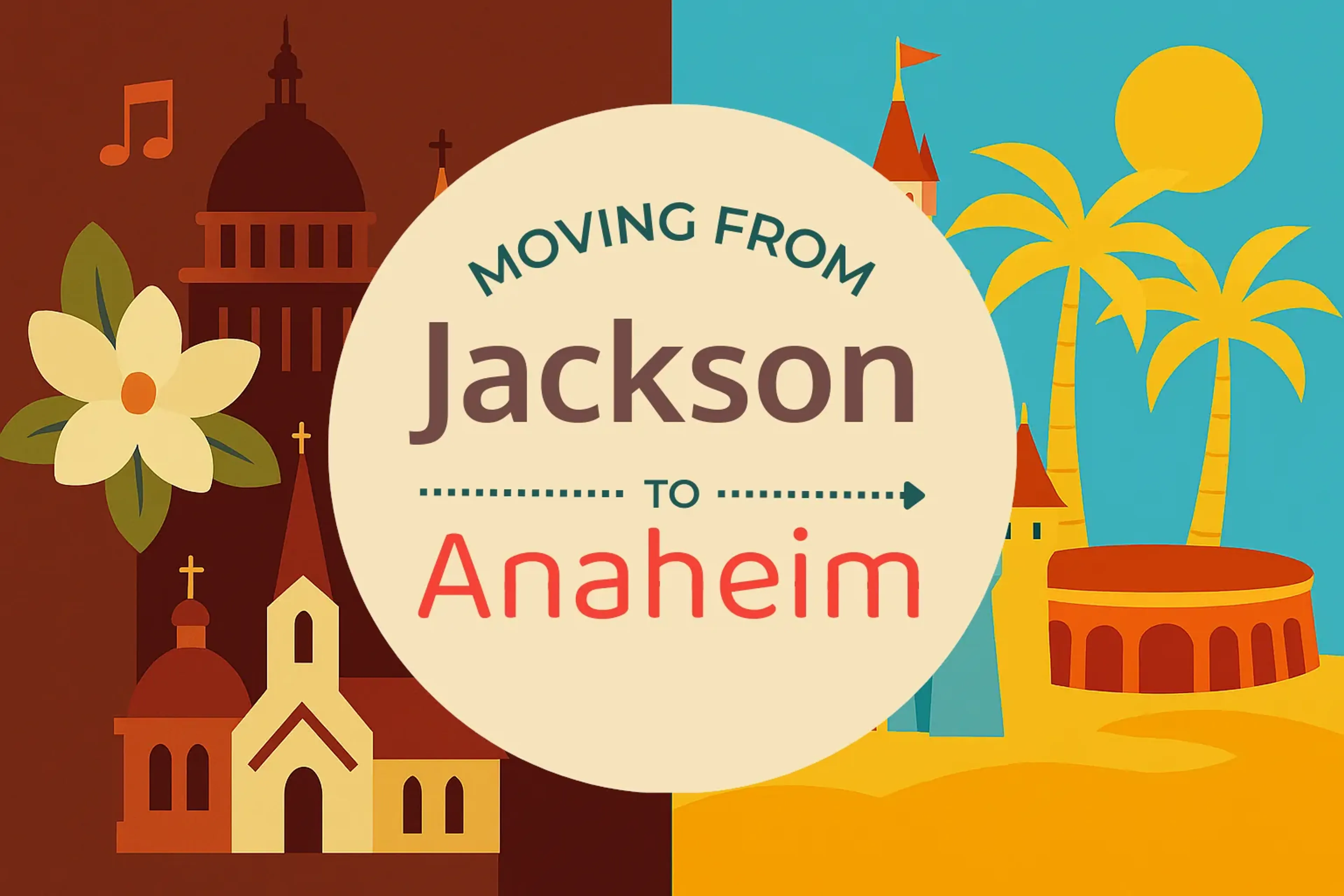 Side-by-side comparison of Jackson to Anaheim moving companies