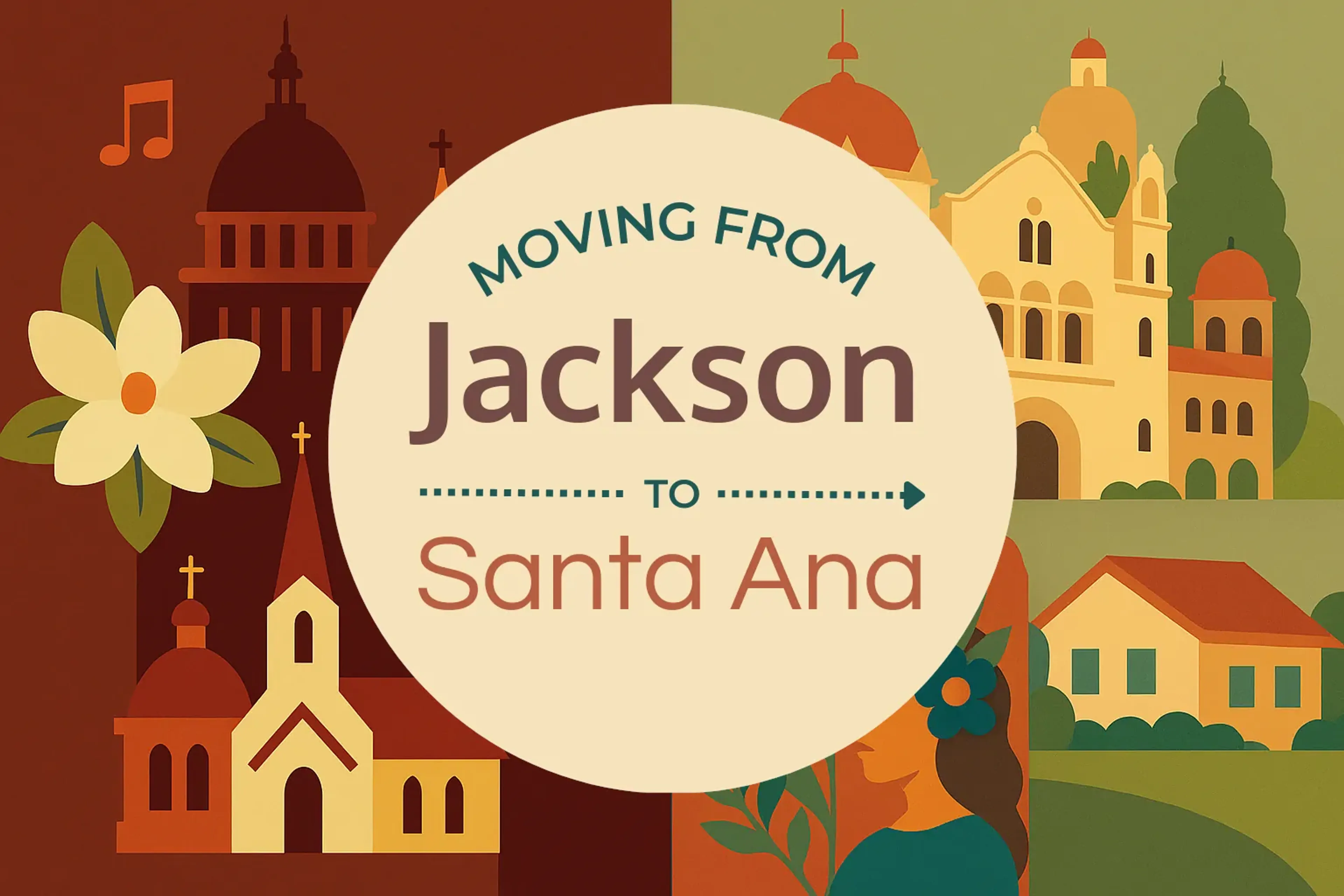 Side-by-side comparison of Jackson to Santa Ana moving companies