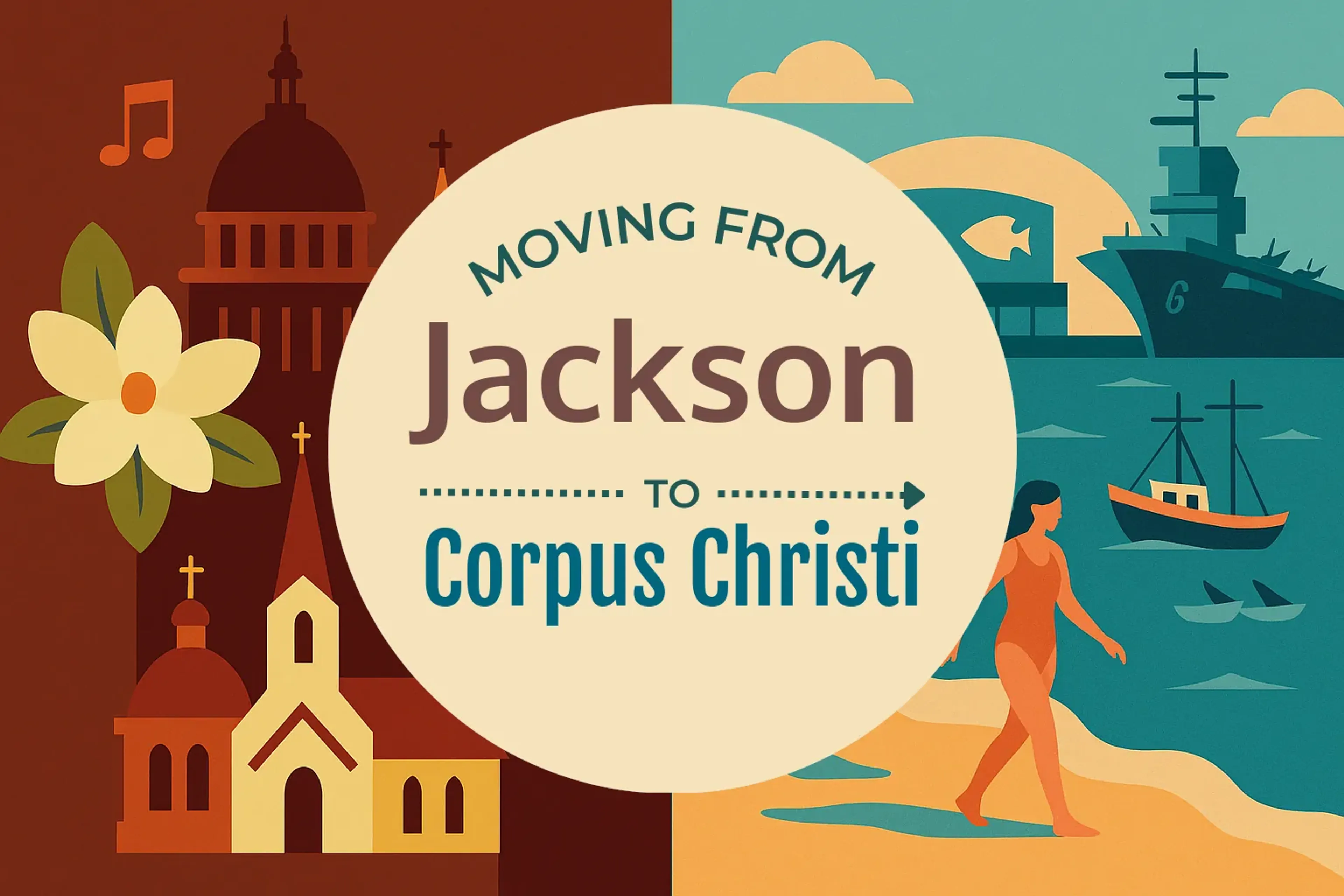 Side-by-side comparison of Jackson to Corpus Christi moving companies