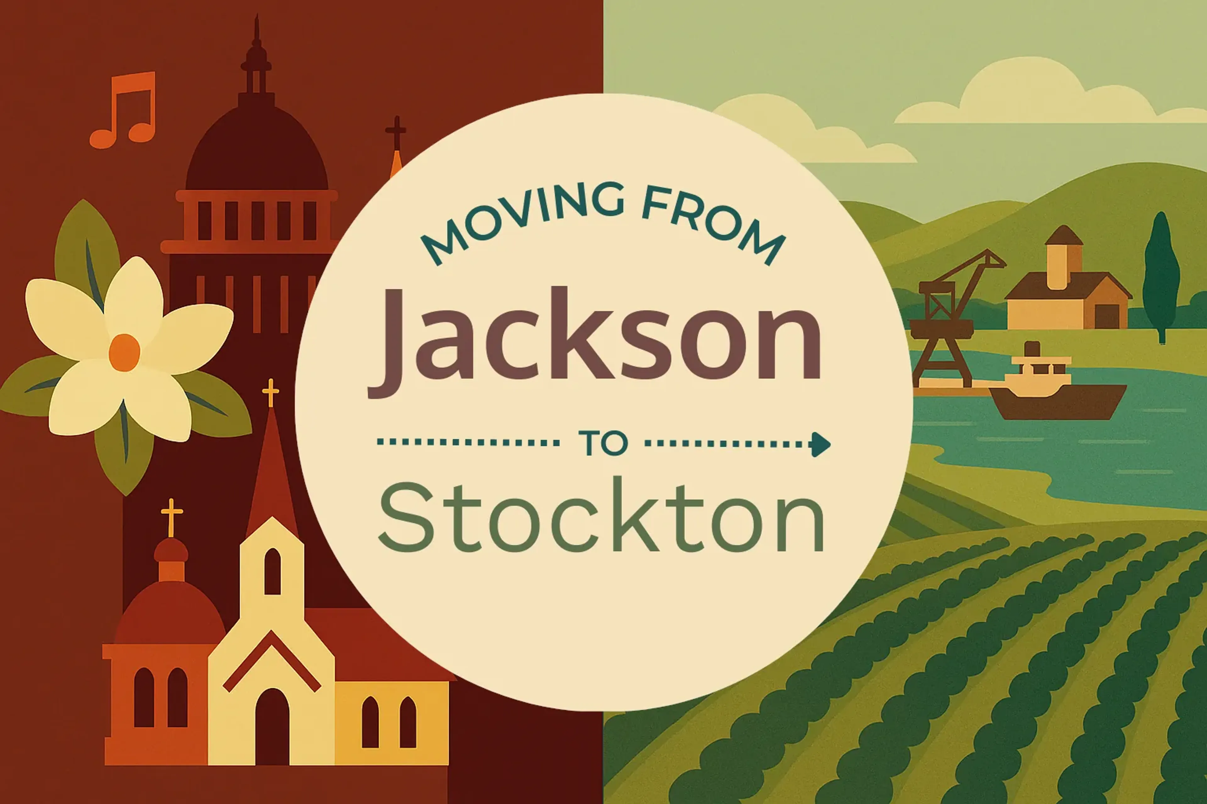 Side-by-side comparison of Jackson to Stockton moving companies