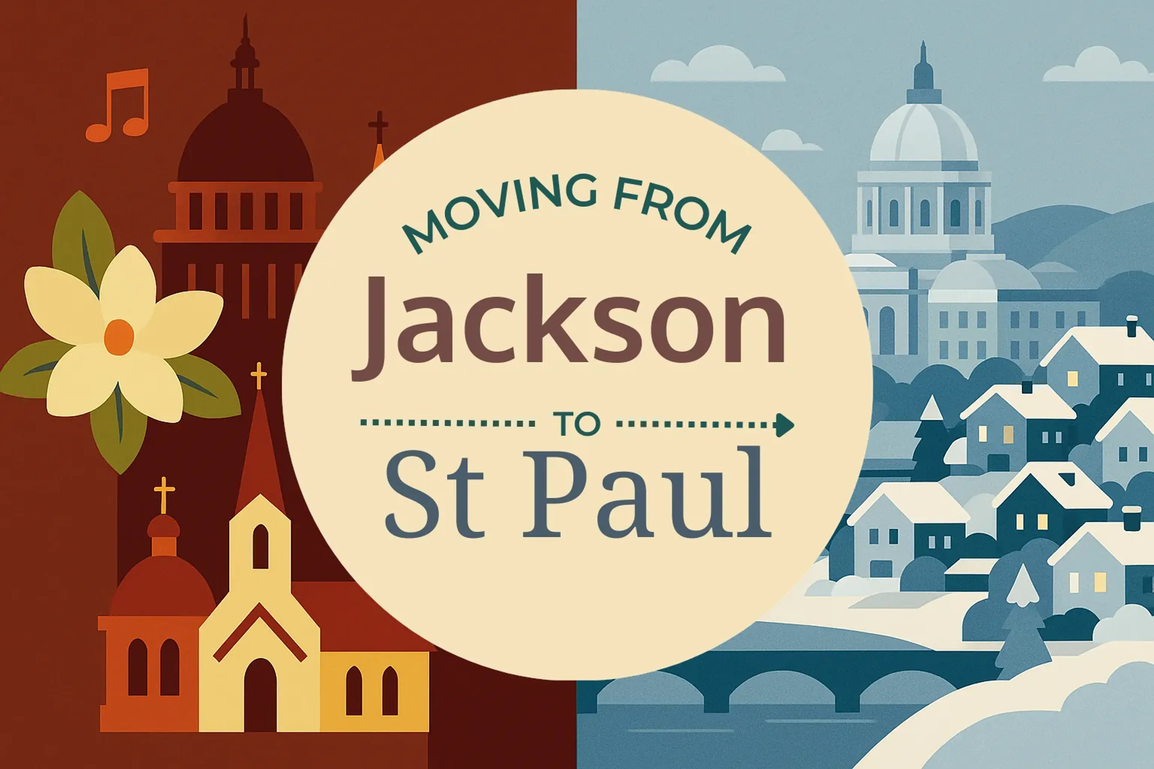 Side-by-side comparison of Jackson to St. Paul moving companies