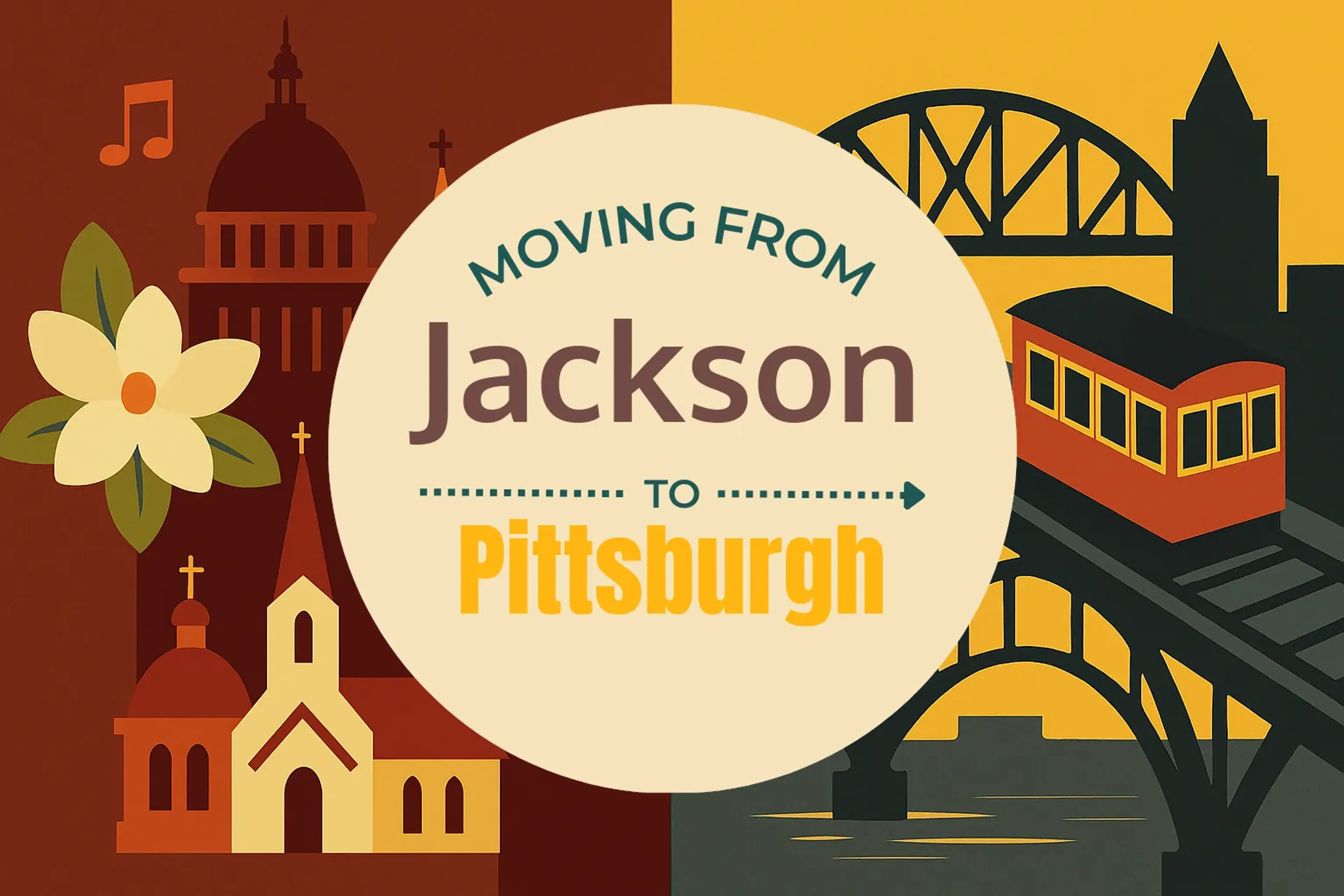 Side-by-side comparison of Jackson to Pittsburgh moving companies
