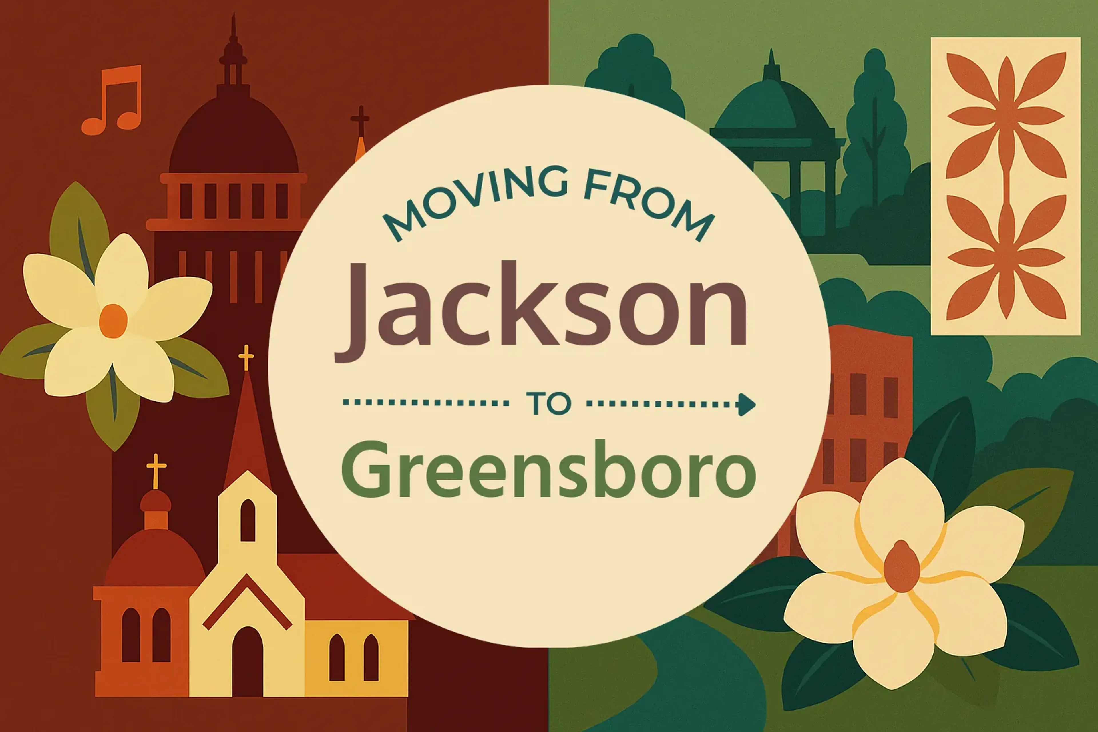 Side-by-side comparison of Jackson to Greensboro moving companies