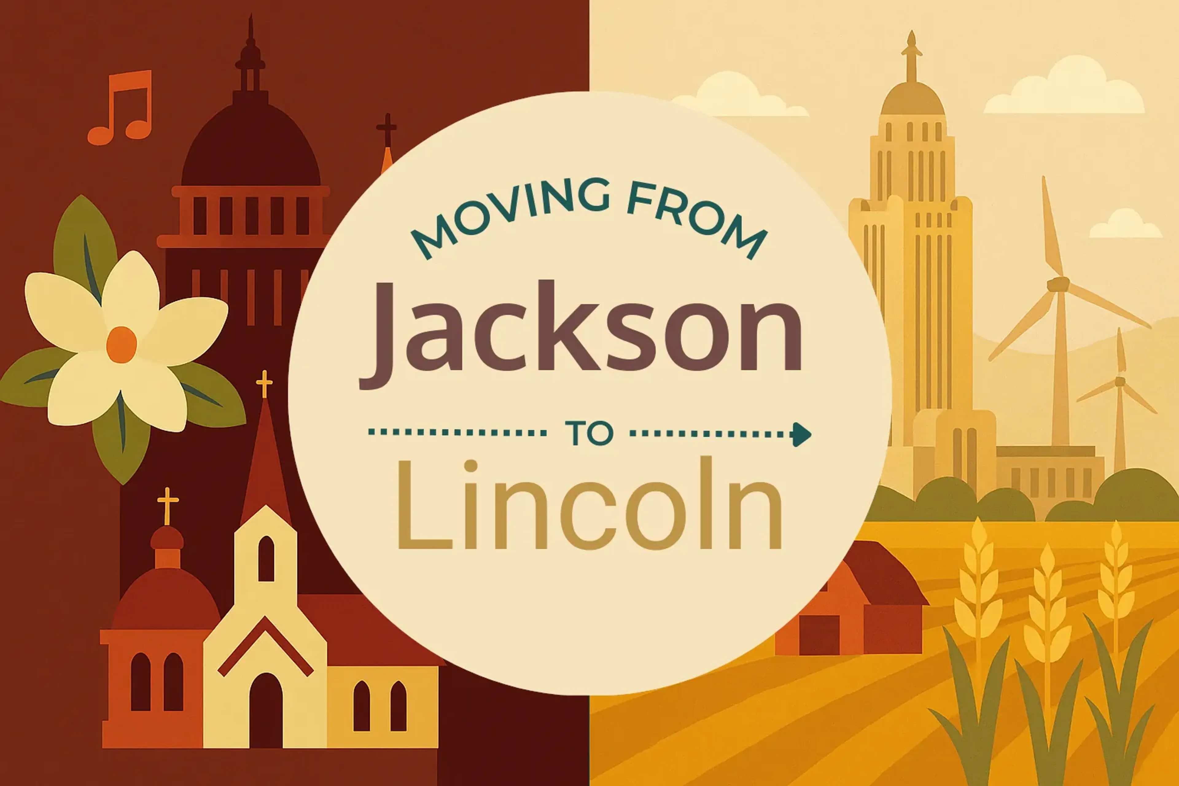 Side-by-side comparison of Jackson to Lincoln moving companies