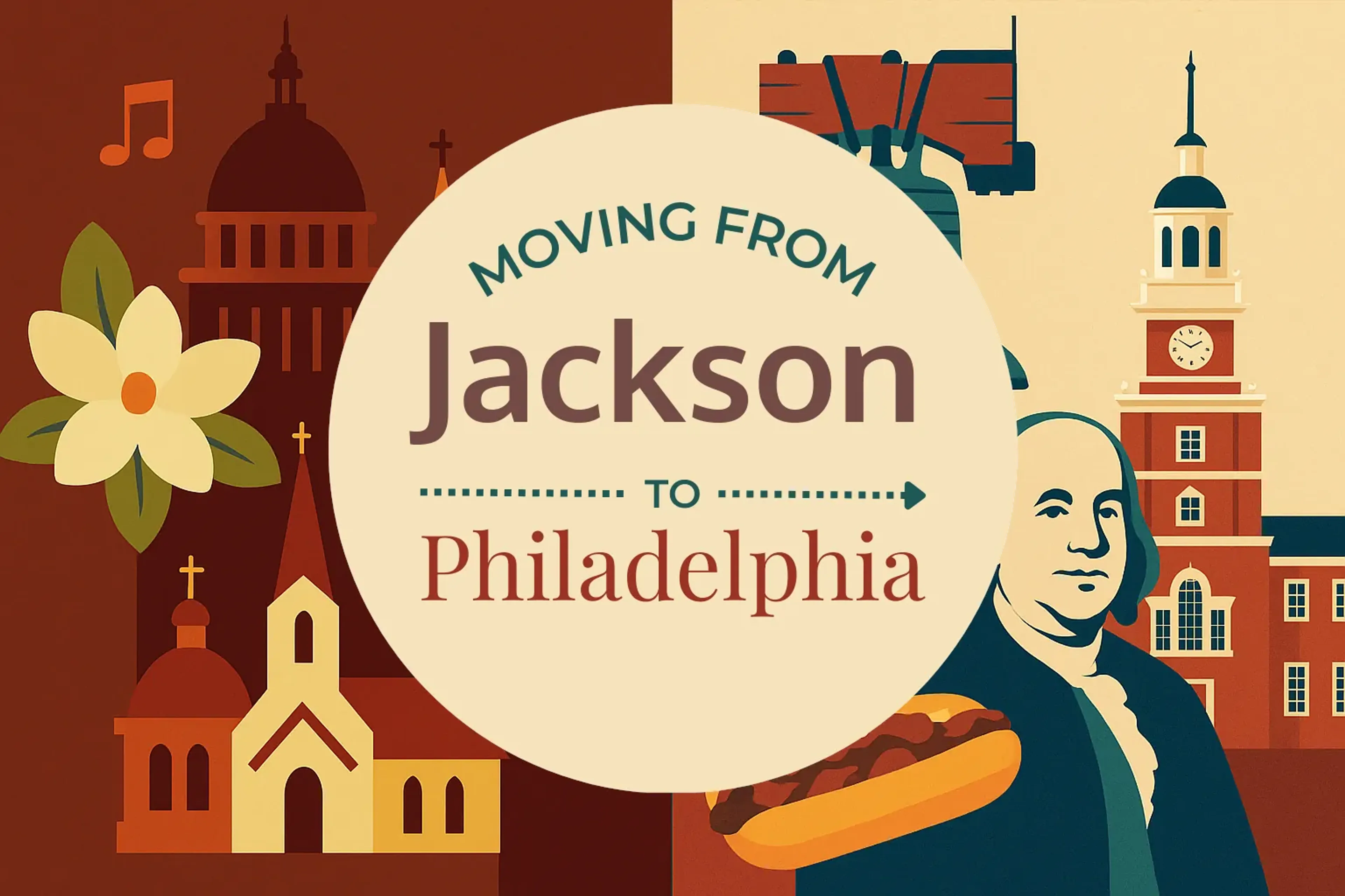 Side-by-side comparison of Jackson to Philadelphia moving companies