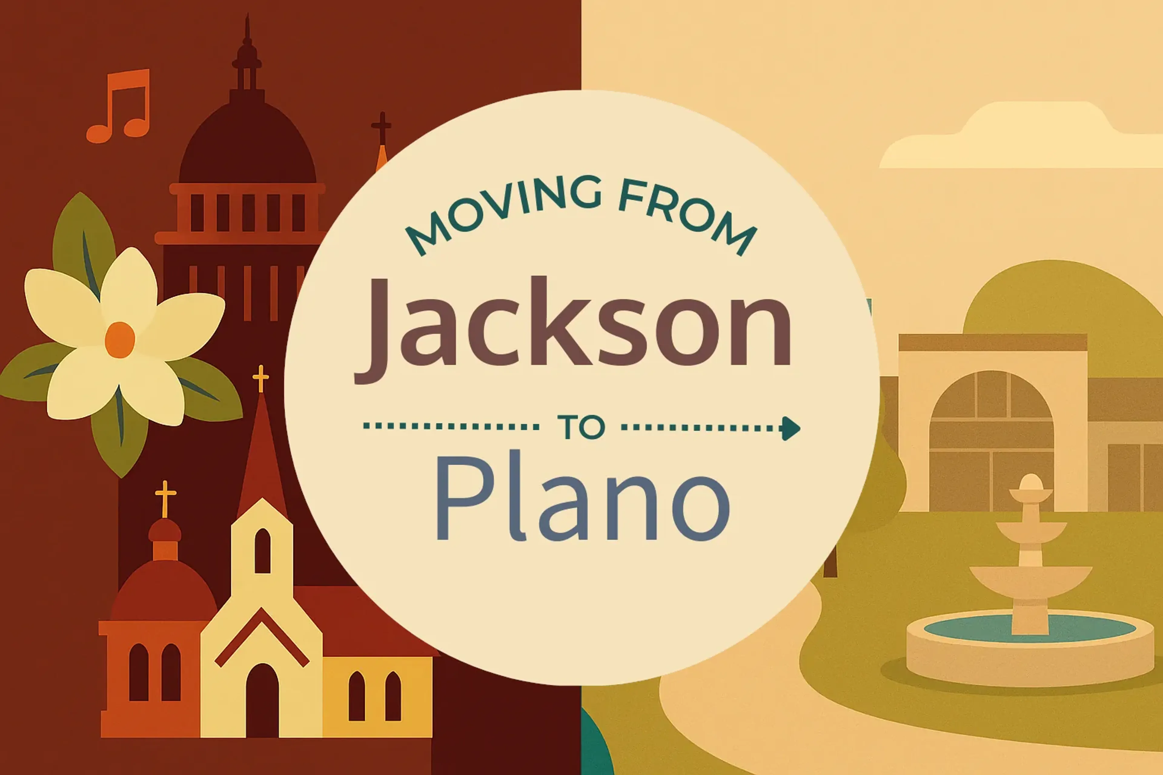 Side-by-side comparison of Jackson to Plano moving companies