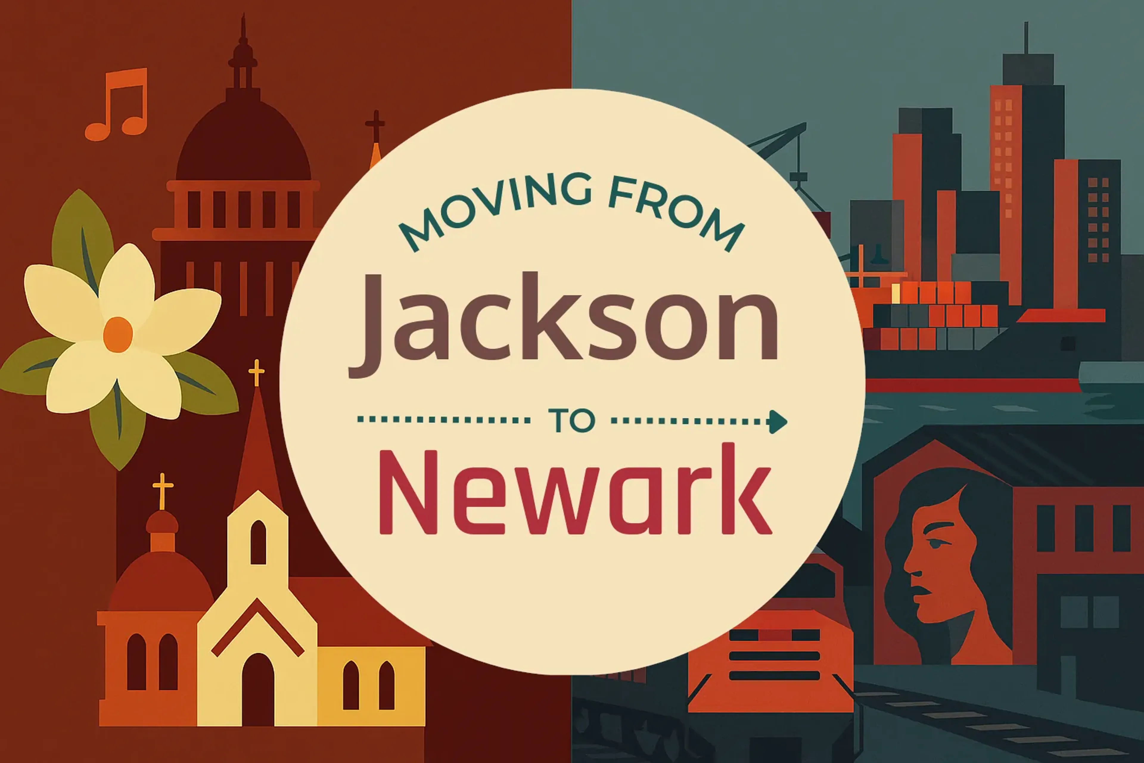 Side-by-side comparison of Jackson to Newark moving companies
