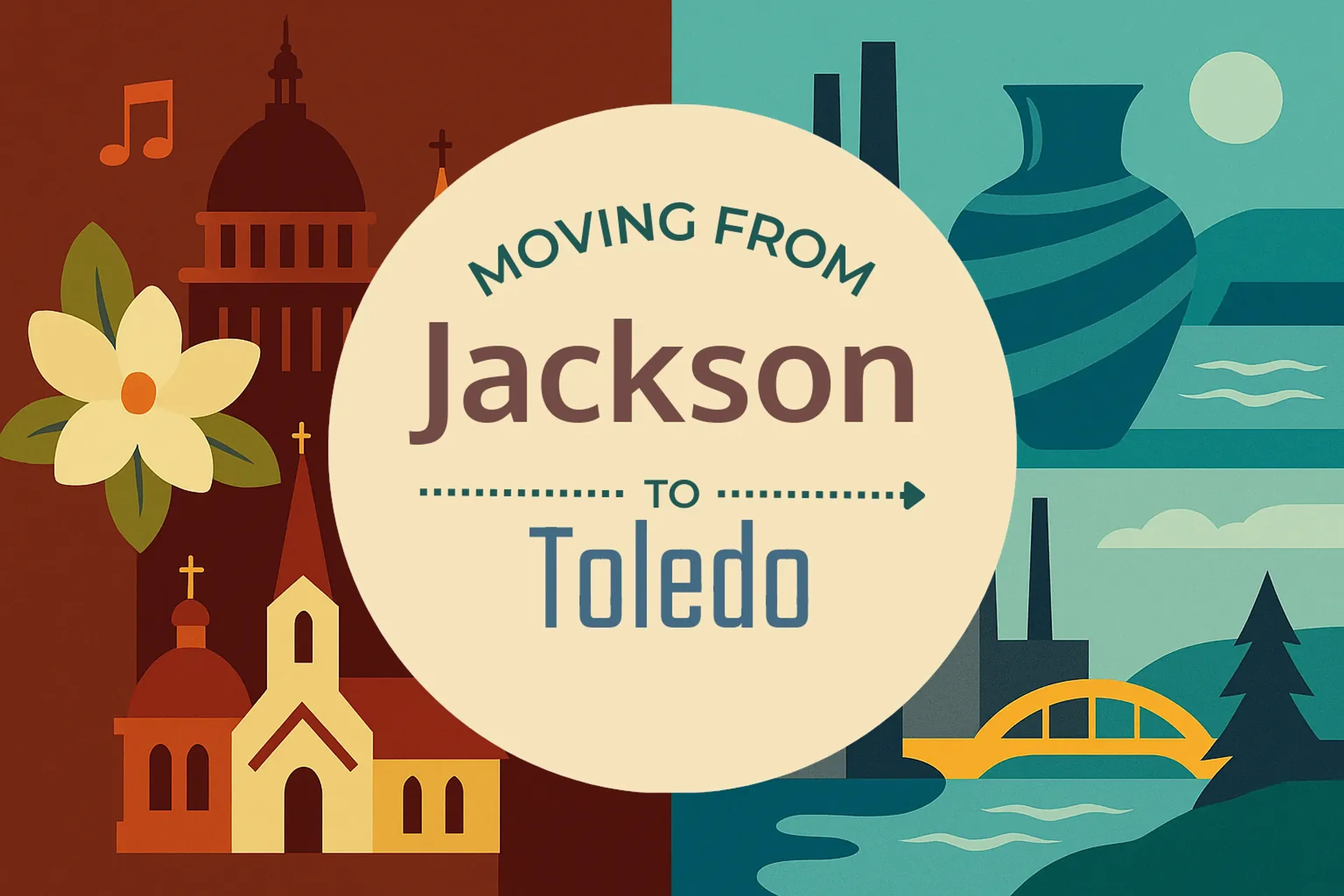 Side-by-side comparison of Jackson to Toledo moving companies