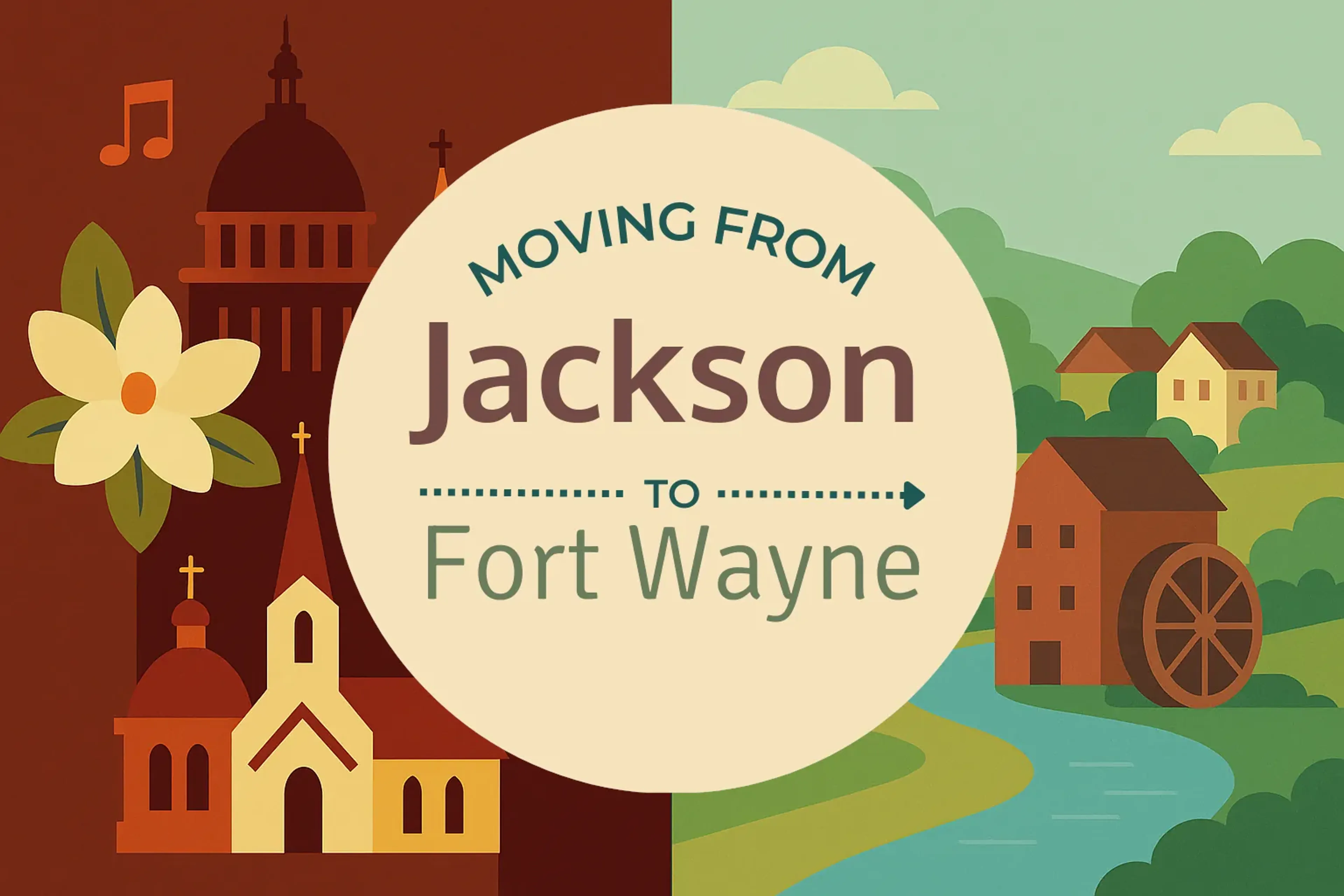 Side-by-side comparison of Jackson to Fort Wayne moving companies