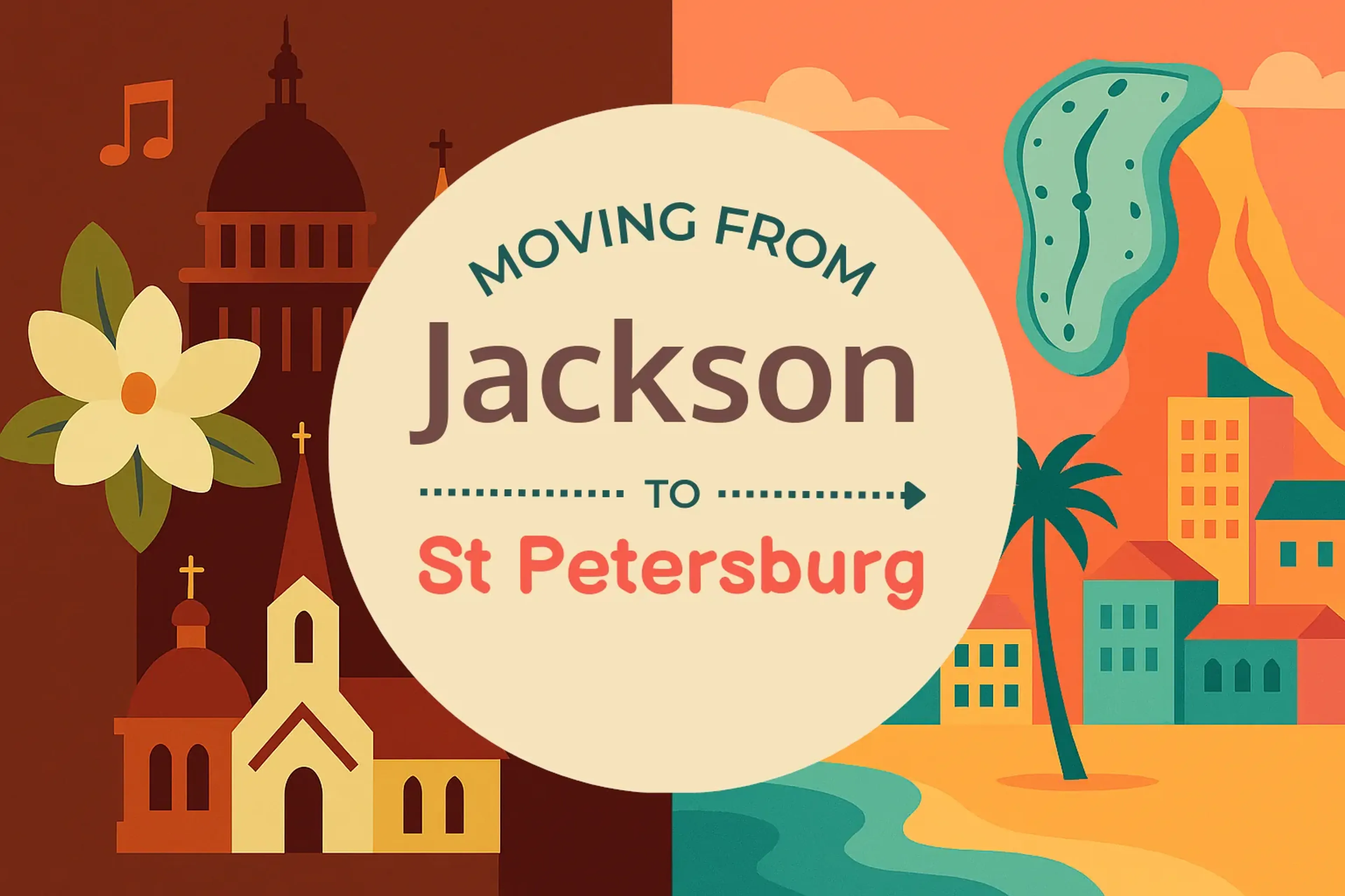 Side-by-side comparison of Jackson to St. Petersburg moving companies