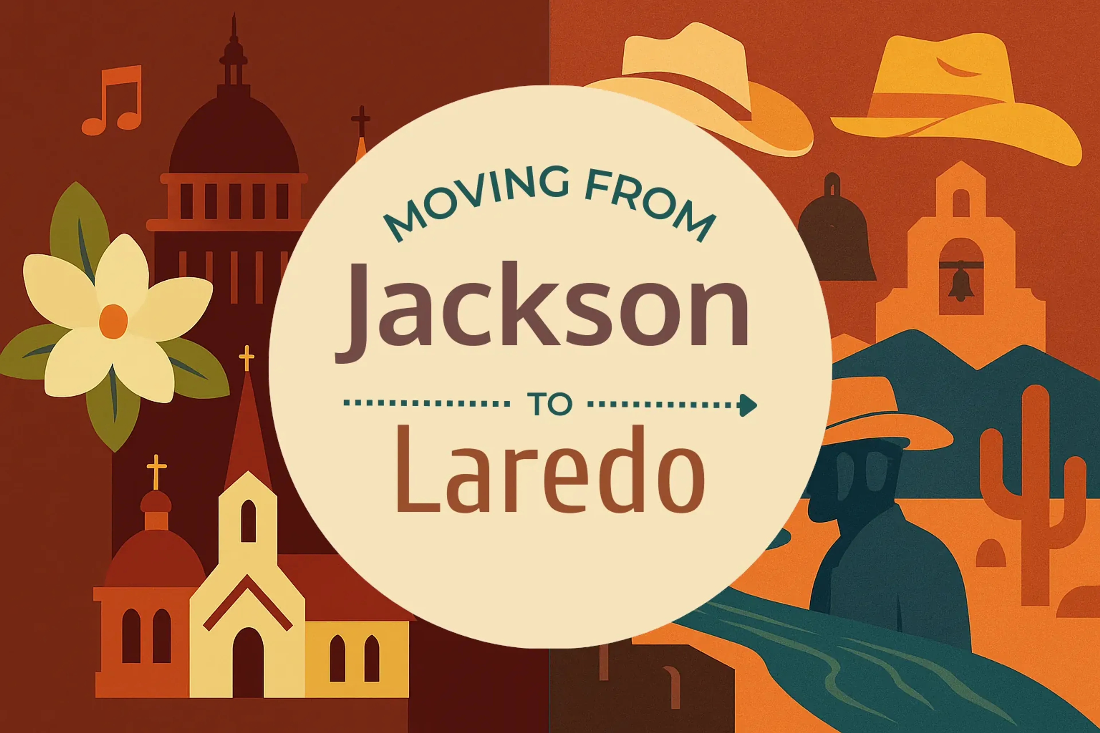 Side-by-side comparison of Jackson to Laredo moving companies