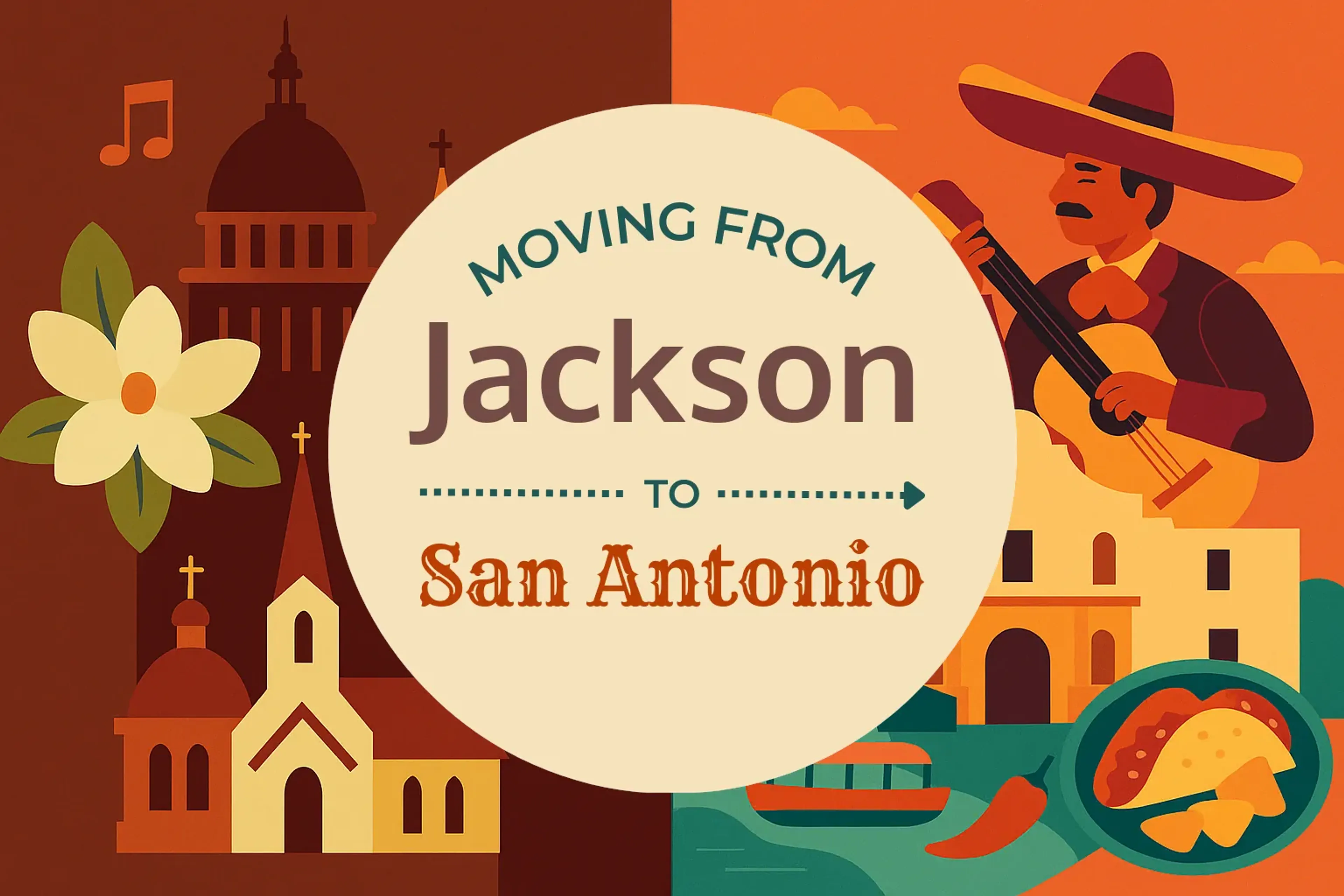 Side-by-side comparison of Jackson to San Antonio moving companies