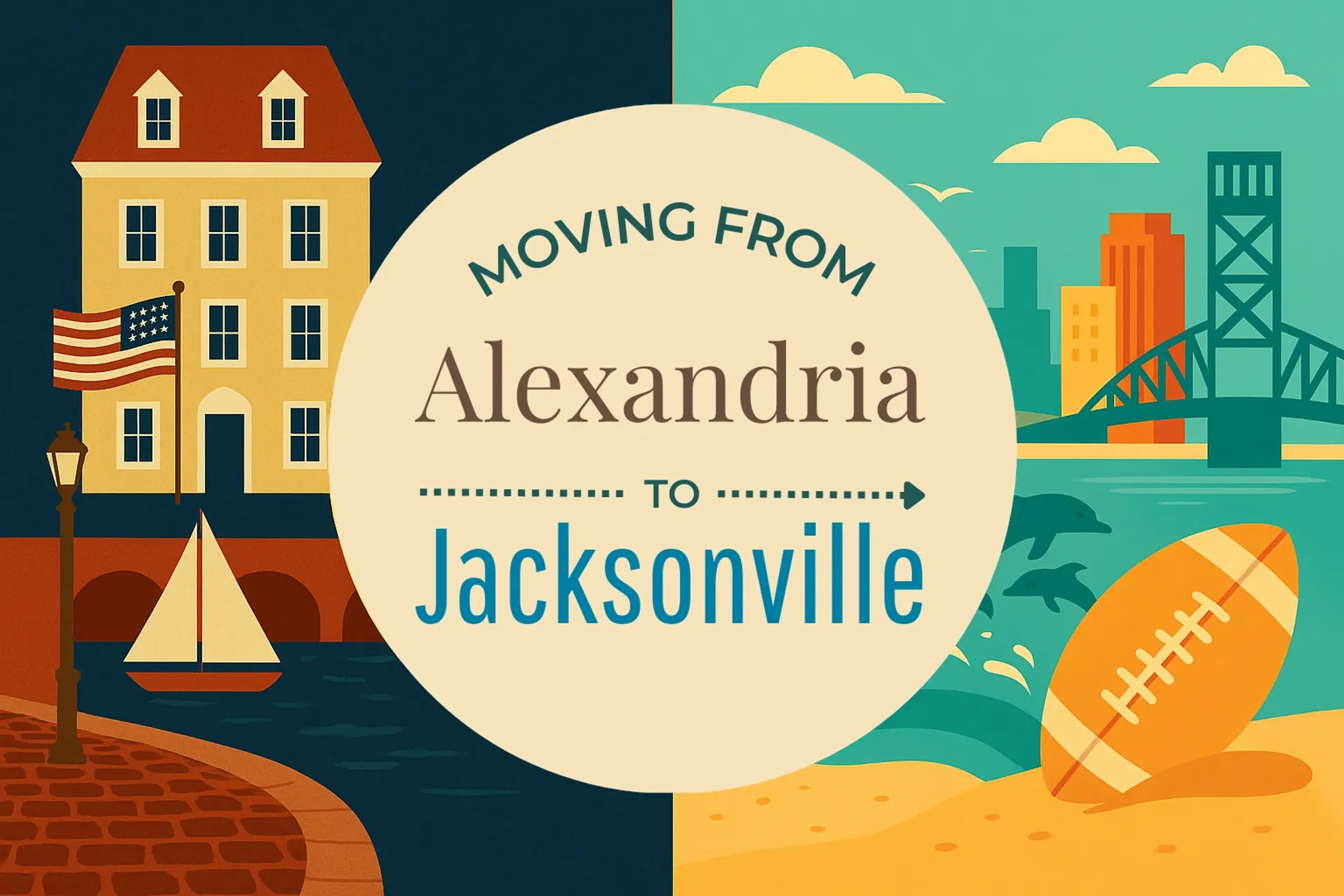 Side-by-side comparison of Alexandria to Jacksonville moving companies