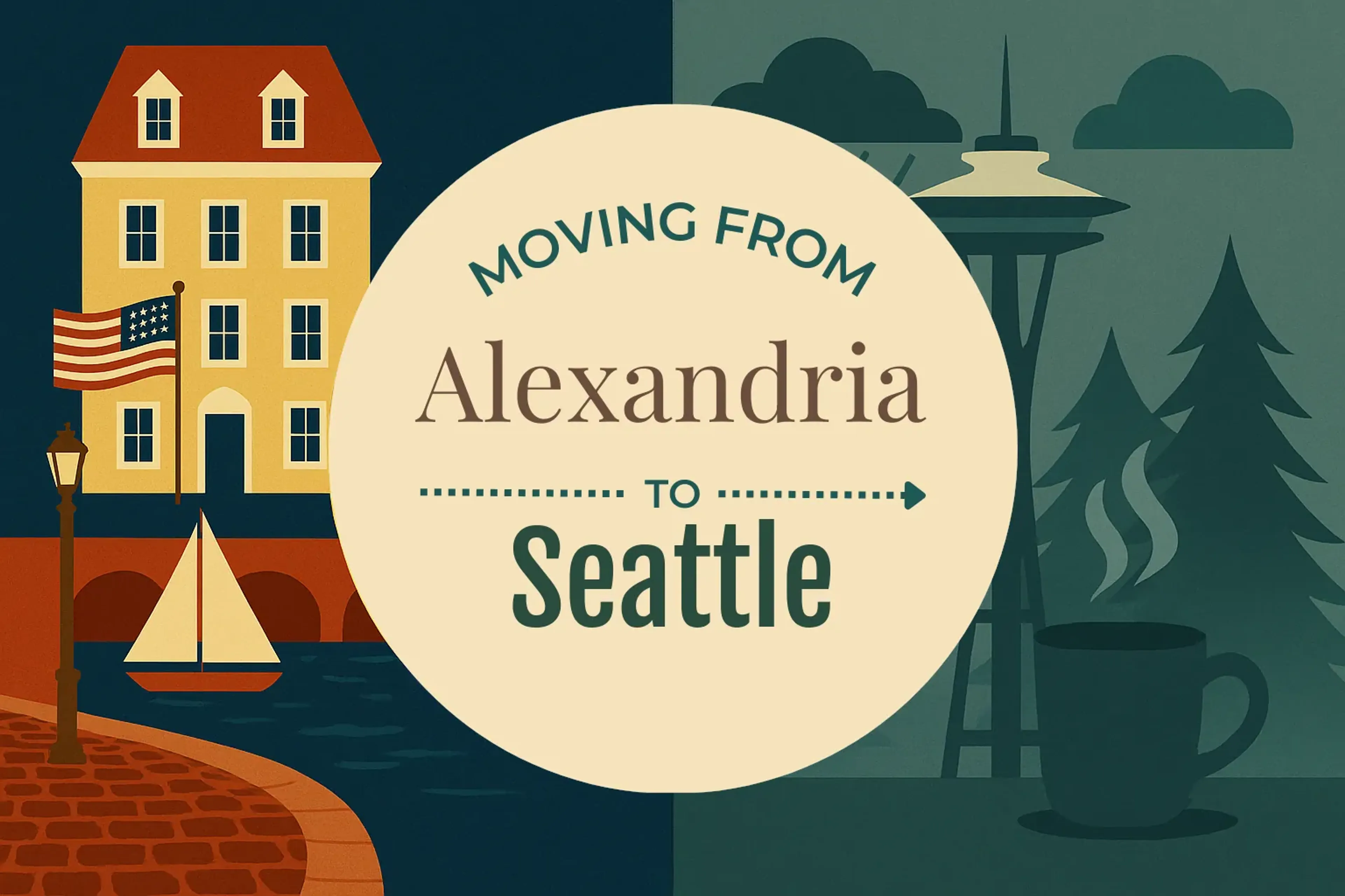 Side-by-side comparison of Alexandria to Seattle moving companies